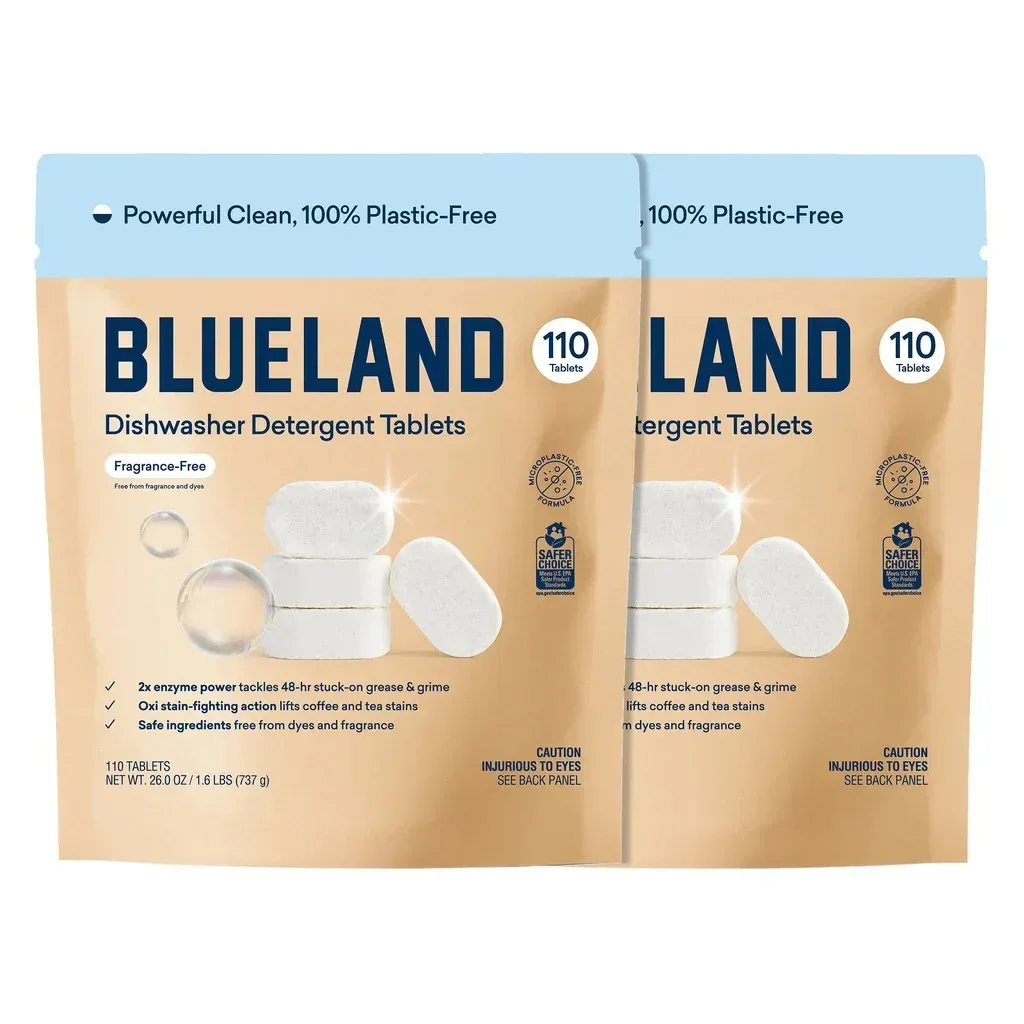 Blueland Dishwasher Detergent Tablets, Fragrance-Free, 220-count