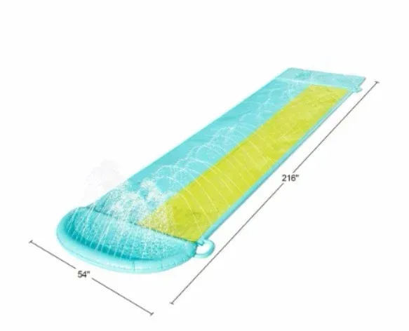 Bluescape 18ft Blue Double Lane Water Slide Racer, with Sprinklers, Age 5 to 12, Unisex - Image 5