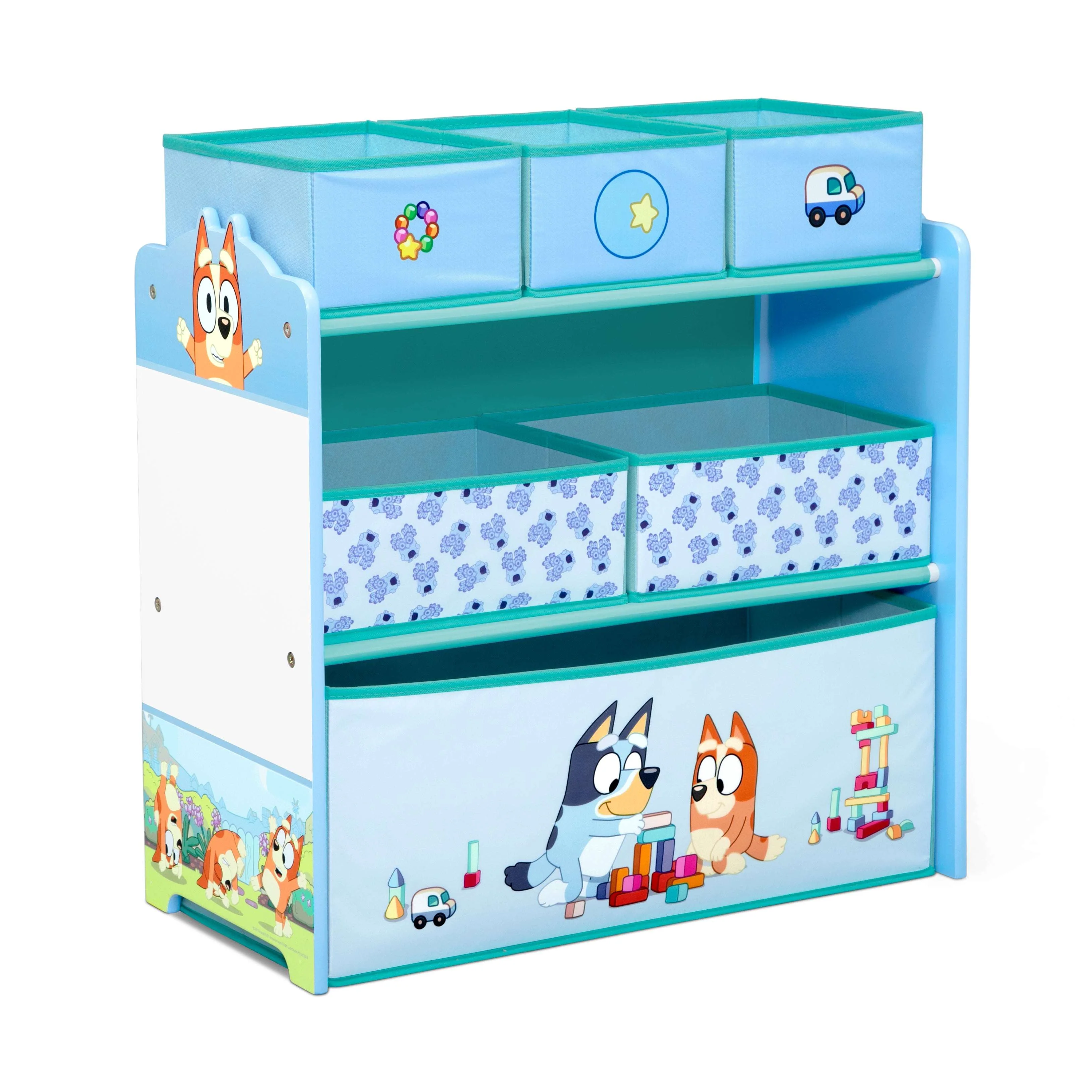 Bluey Design and Store 6 Bin Toy Storage Organizer by Delta Children - Image 3