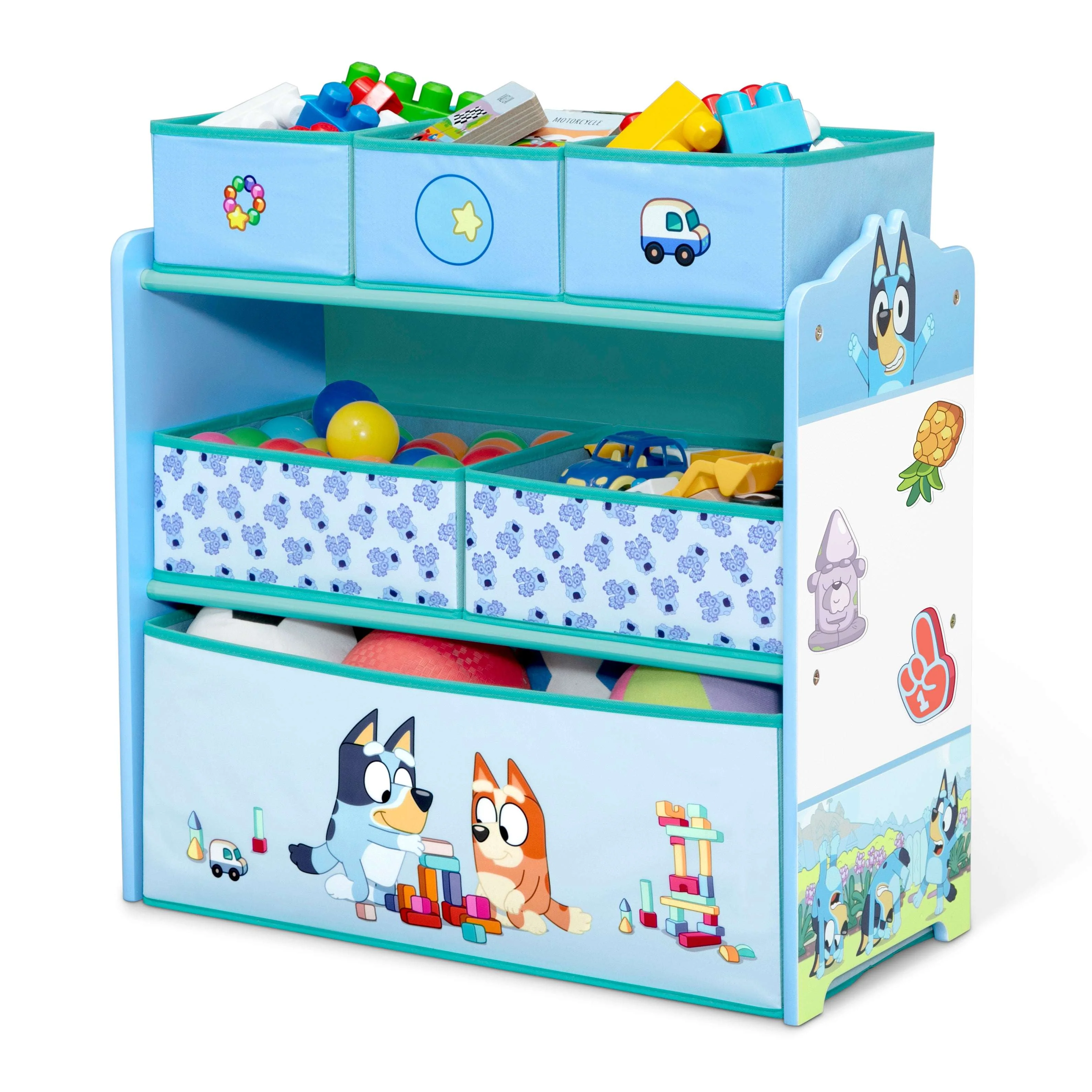 Bluey Design and Store 6 Bin Toy Storage Organizer by Delta Children - Image 4