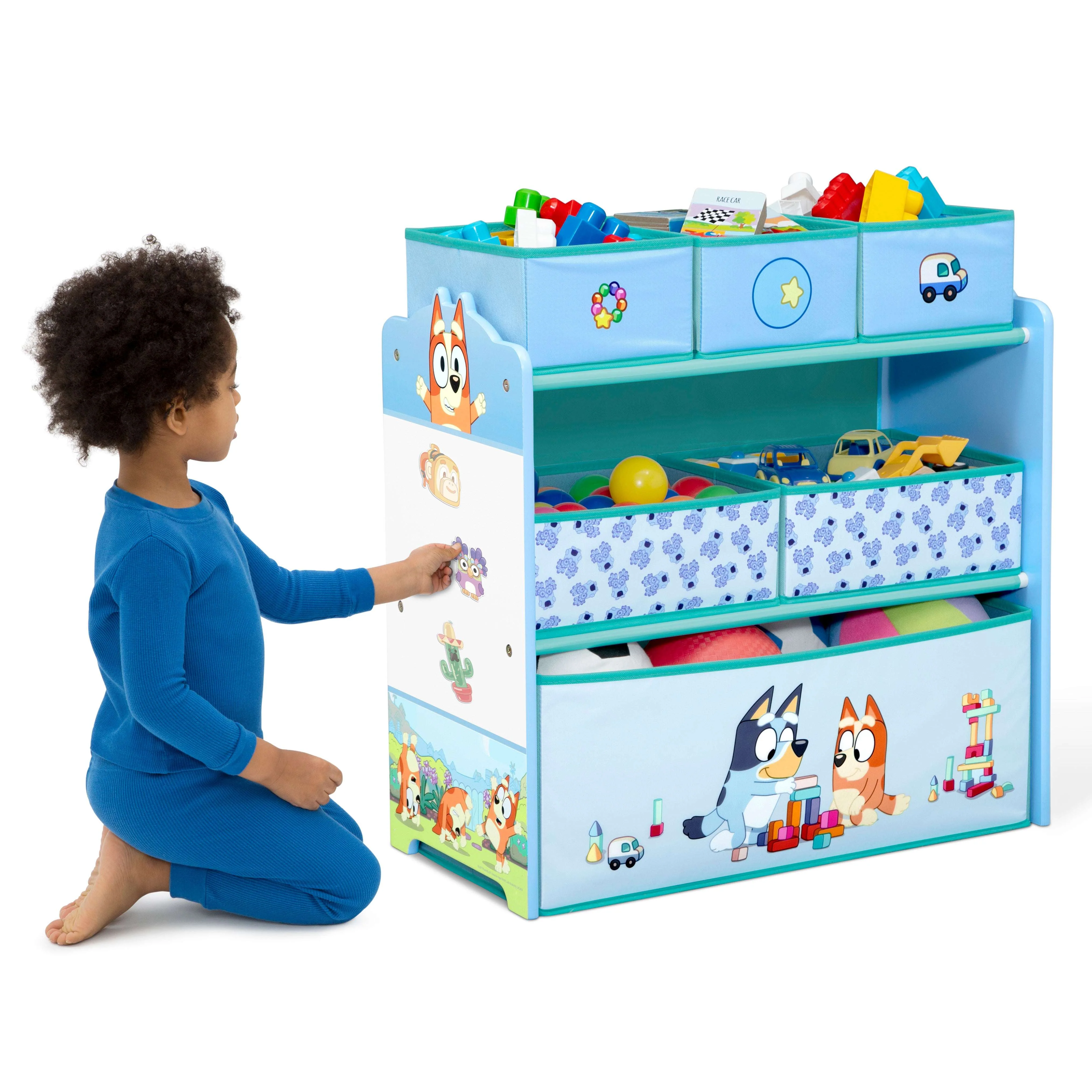 Bluey Design and Store 6 Bin Toy Storage Organizer by Delta Children - Image 5