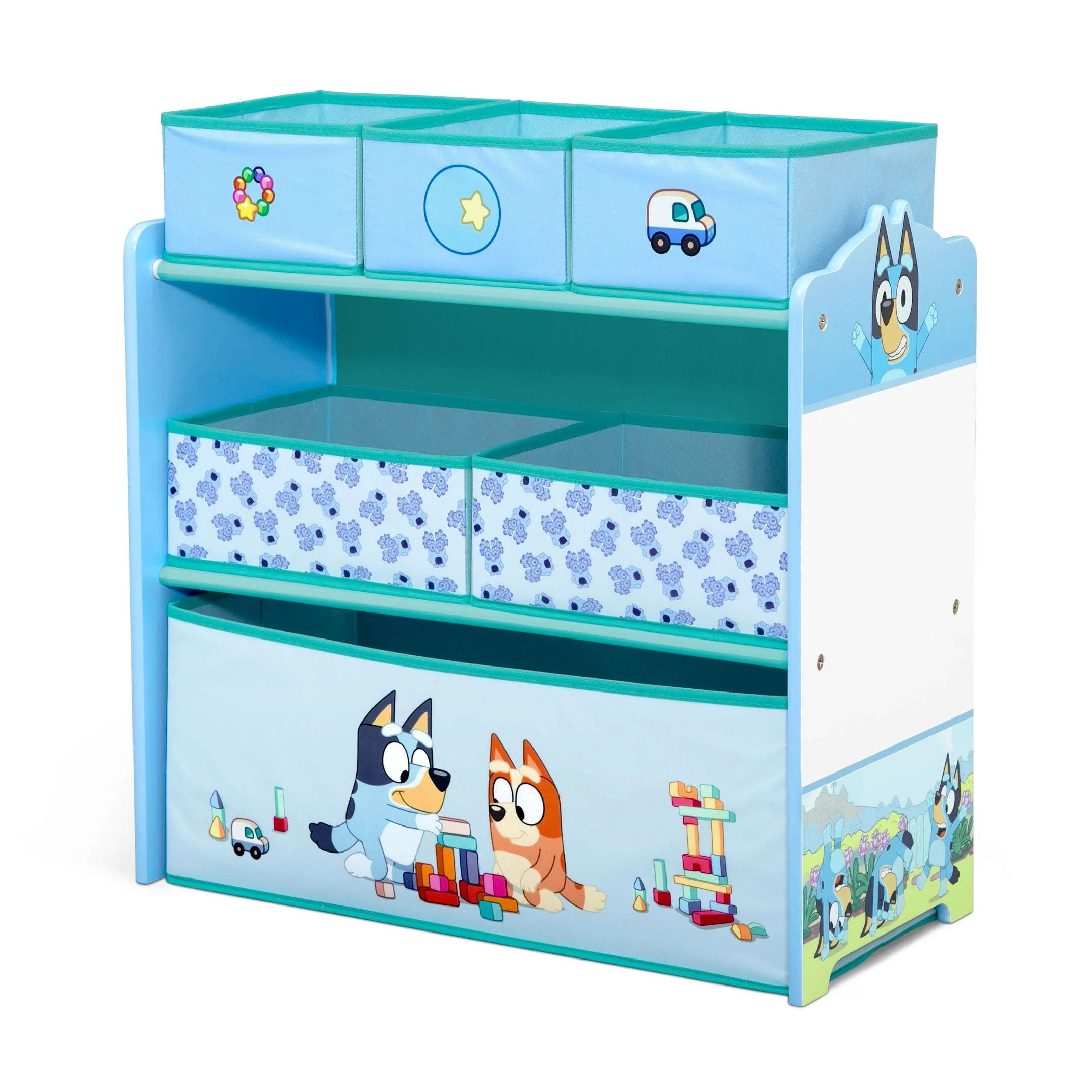 Bluey Design and Store 6 Bin Toy Storage Organizer by Delta Children - Image 6