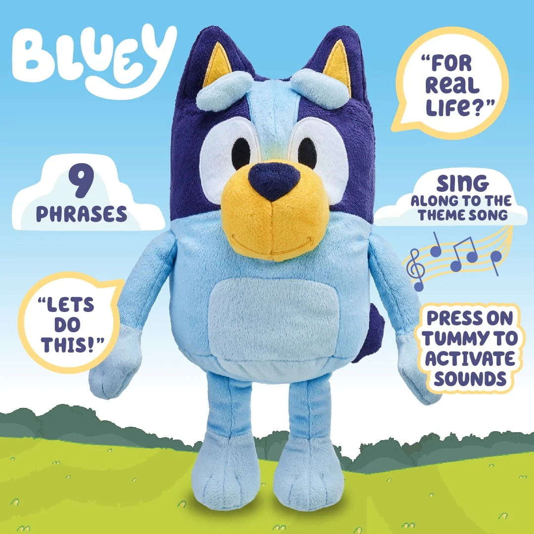 Bluey Talking and Interactive 13 in Plush Toys for Preschoolers 3-6 Years - Image 6