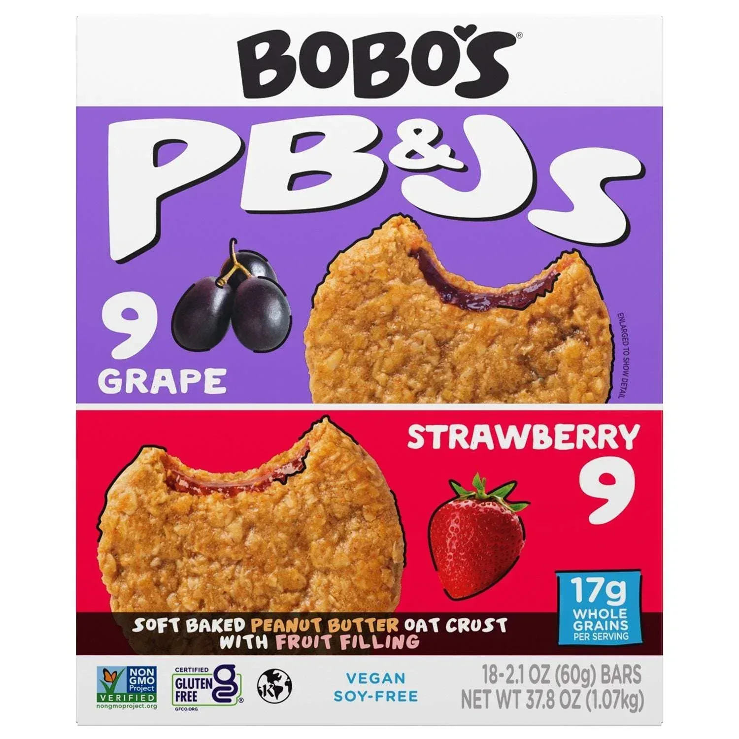 Bobo's PB&J Oat Snacks, Variety Pack, 18 pk. - Image 3