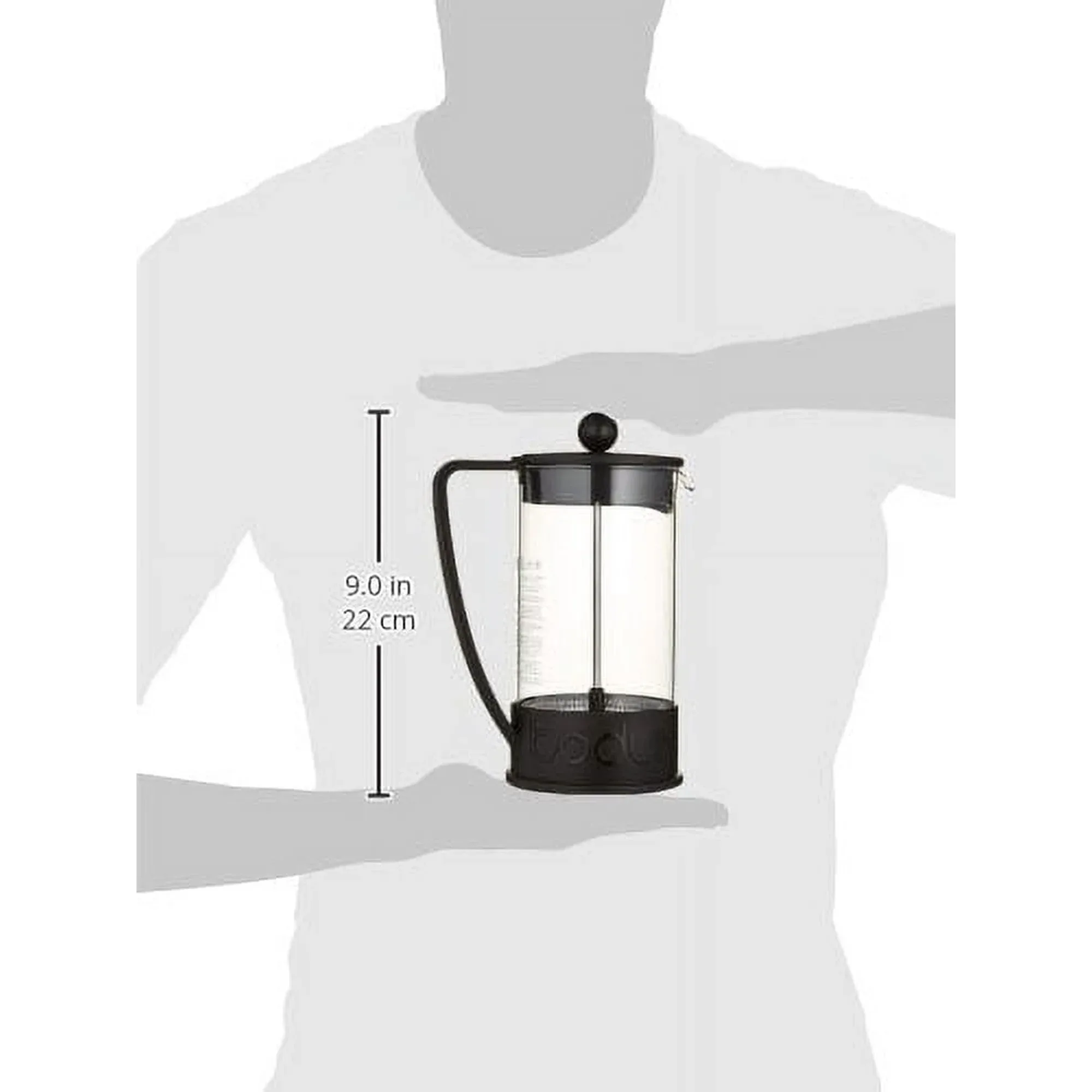 Bodum Brazil French Press Coffee Maker, Borosilicate Glass, 34 Ounce, Black - Image 5