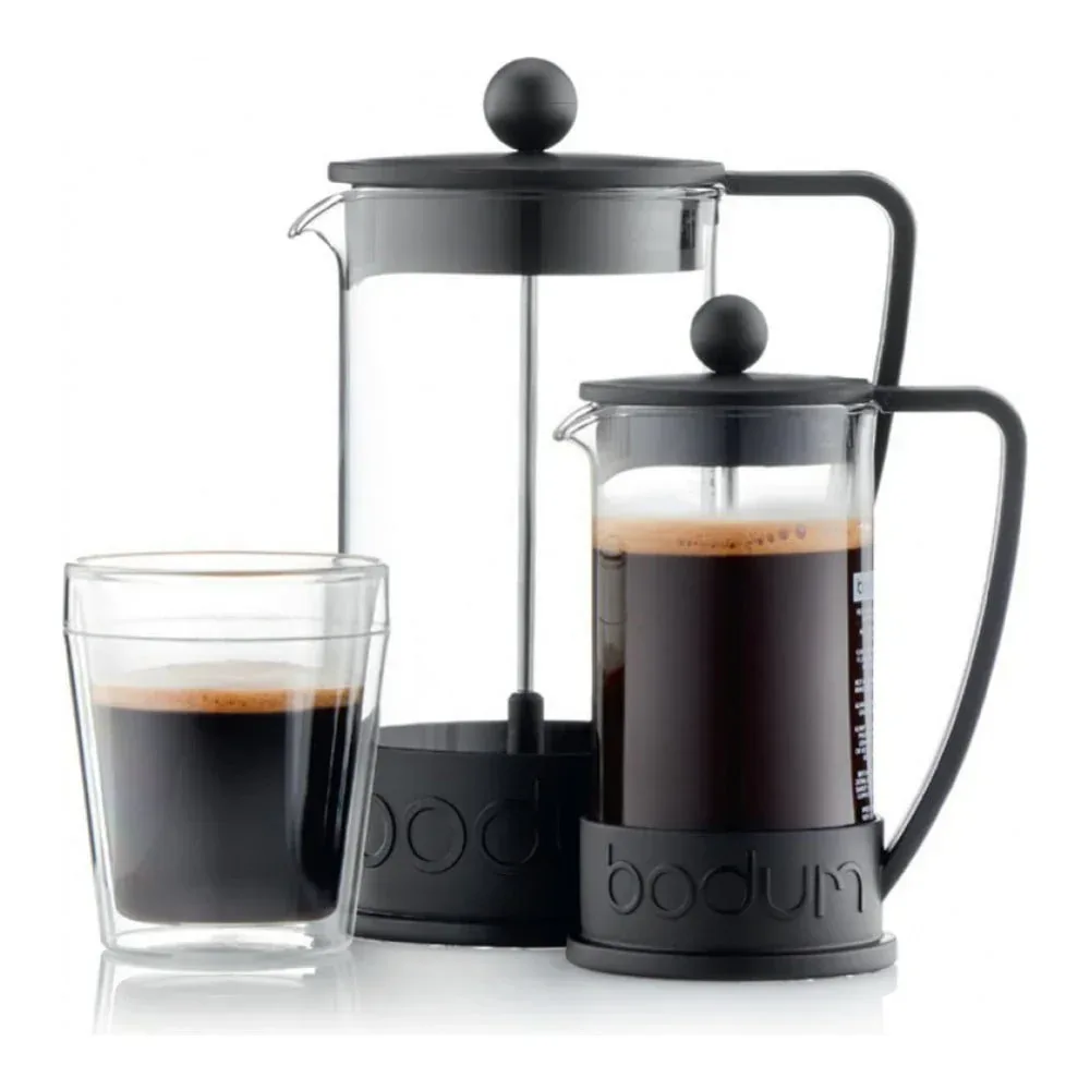 Bodum Brazil French Press Coffee Maker with Borosilicate Glass Carafe, 12 Ounce, Black - Image 5