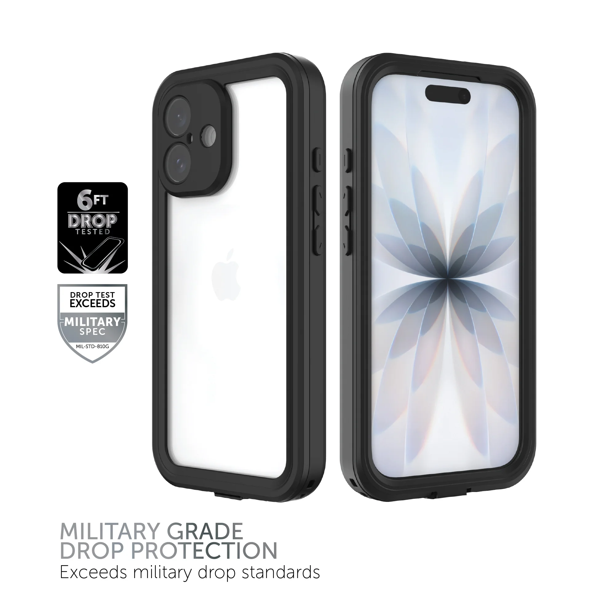 Body Glove Tidal Waterproof Phone Case for iPhone 17 - Black/Clear - Image 5