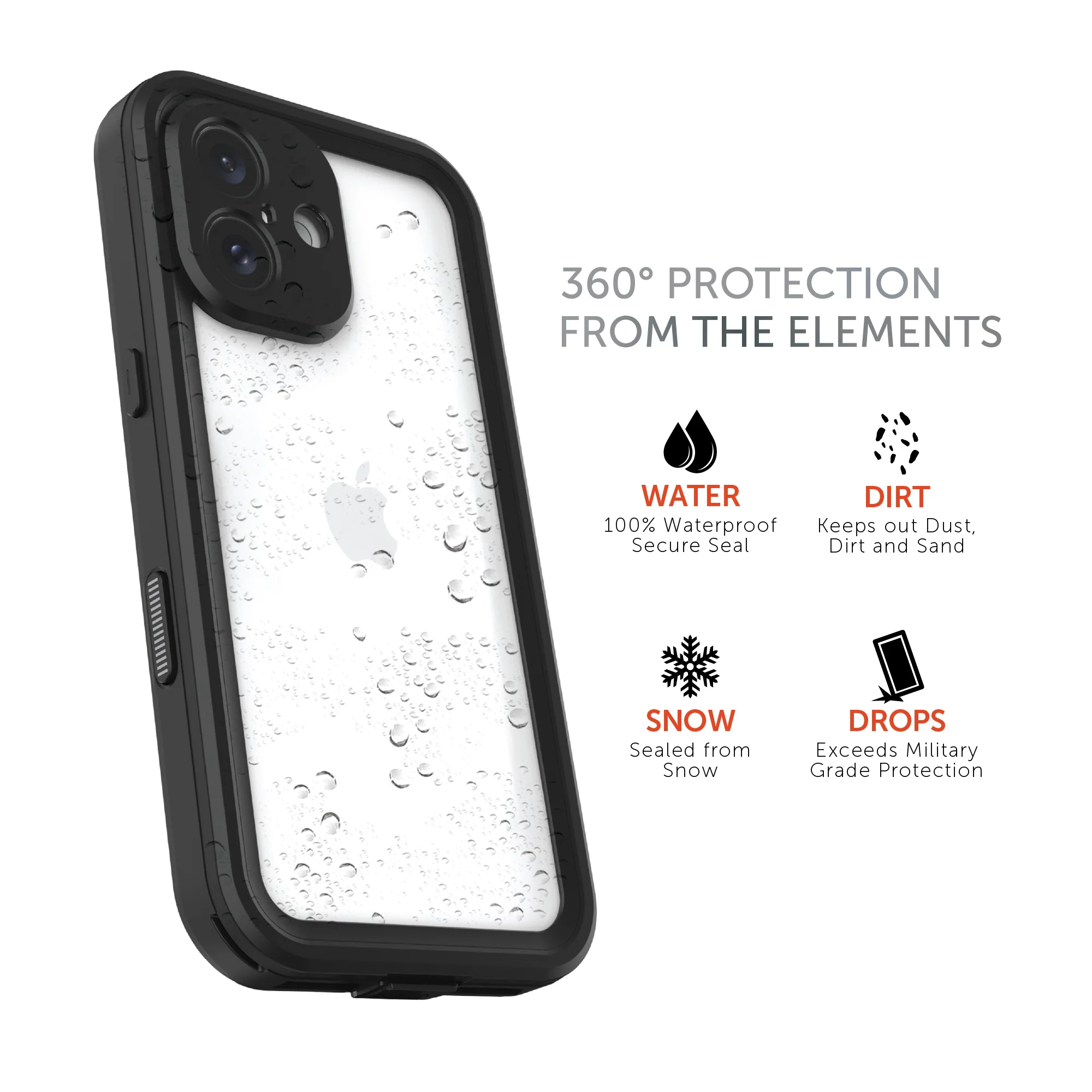 Body Glove Tidal Waterproof Phone Case for iPhone 17 - Black/Clear - Image 6