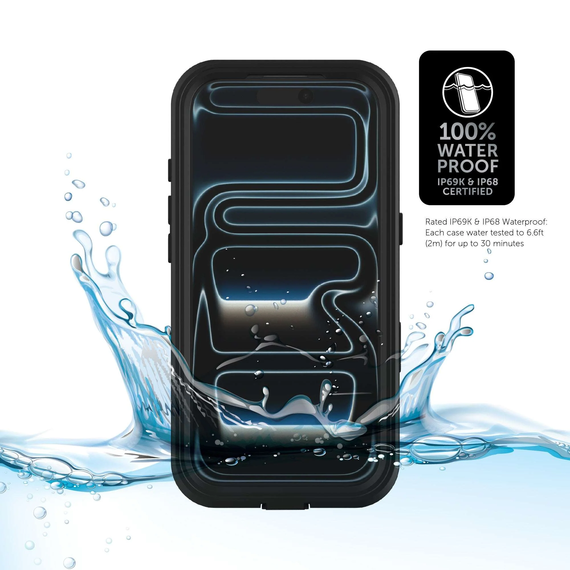 Body Glove Tidal Waterproof Phone Case for iPhone 17 - Black/Clear - Image 9