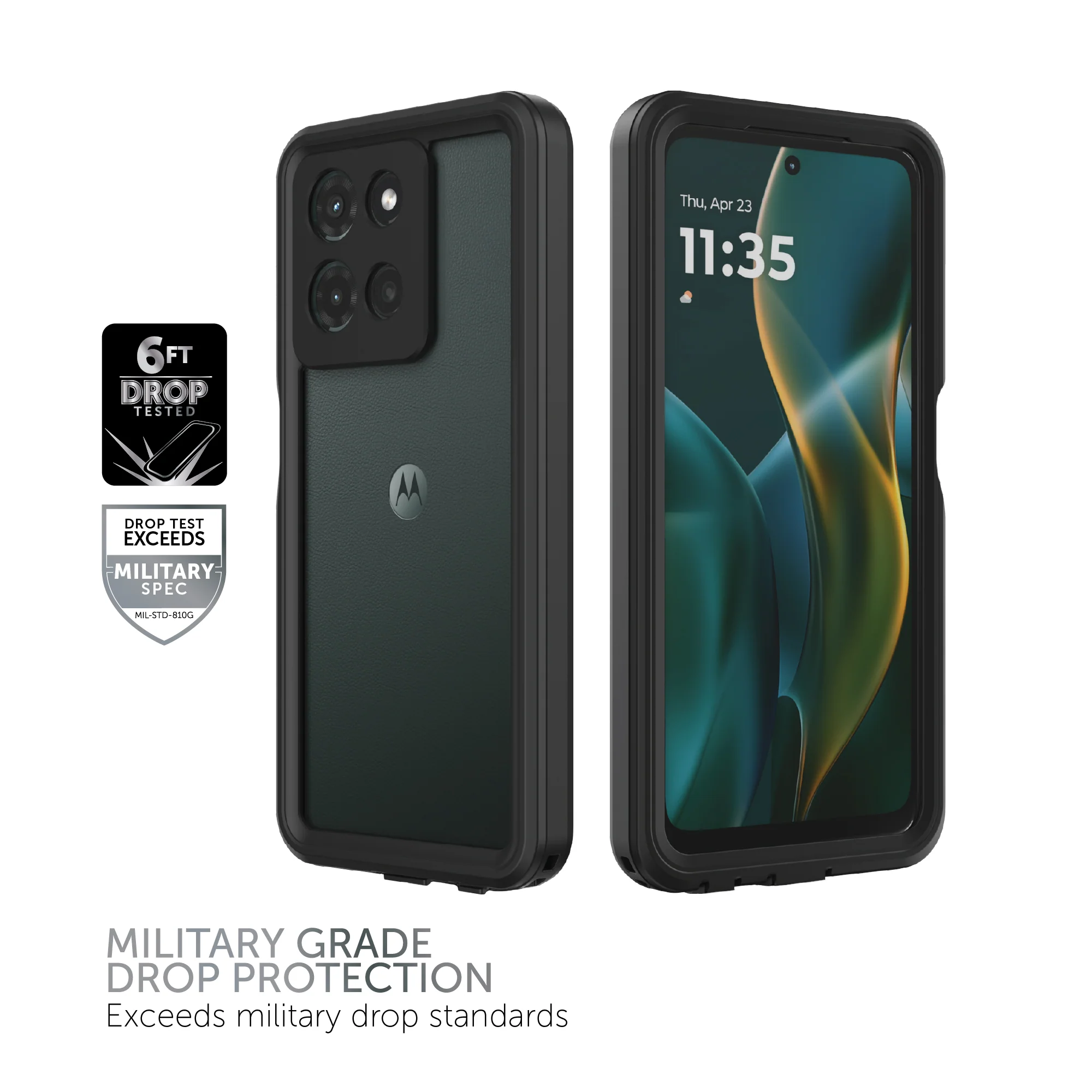 Body Glove Tidal Waterproof Phone Case for Motorola moto g (2025) - Black/Clear - Image 3