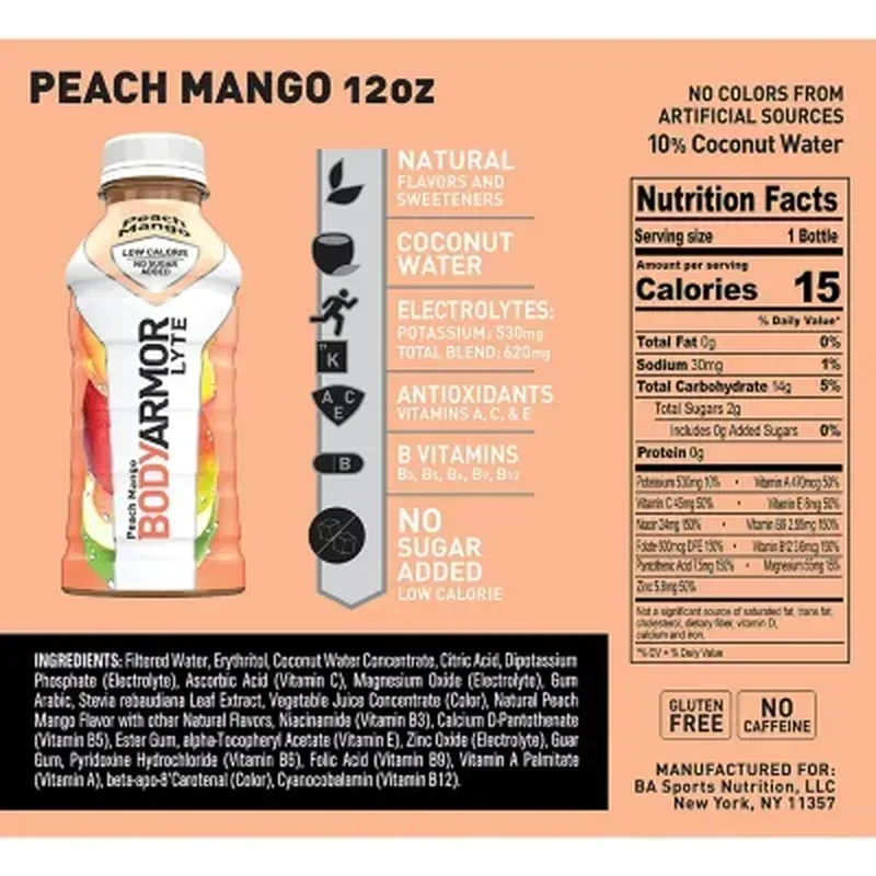BODYARMOR LYTE Sports Drink Variety Pack 12 Fl. Oz., 24 Pk. - Image 6