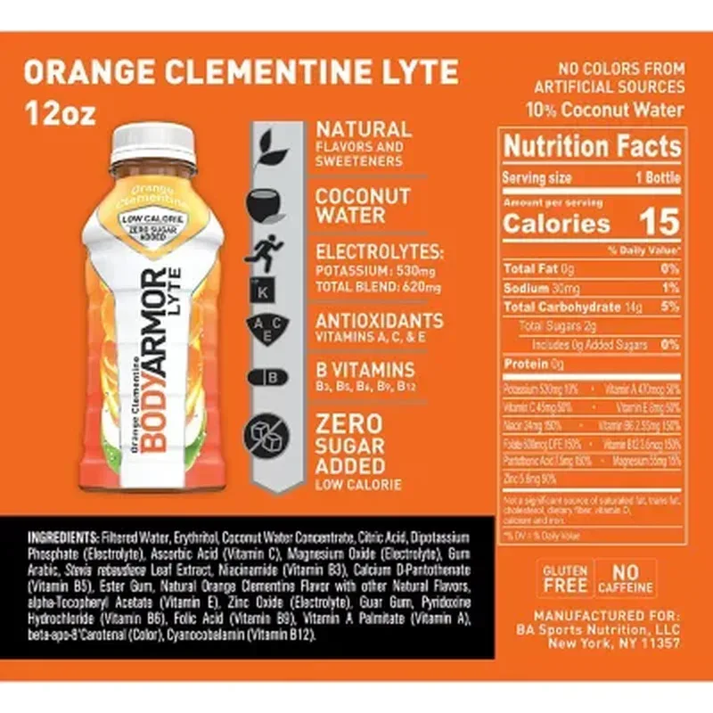 BODYARMOR LYTE Sports Drink Variety Pack 12 Fl. Oz., 24 Pk. - Image 9