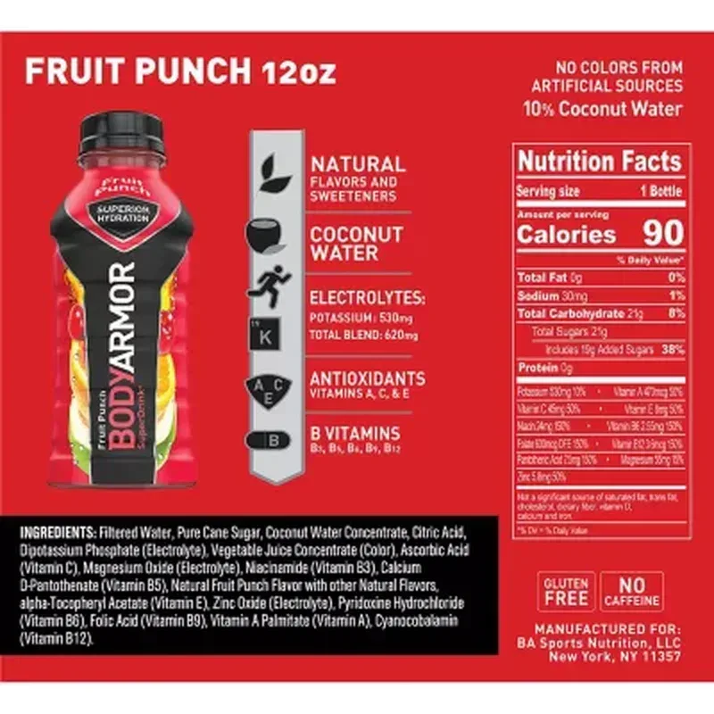 BODYARMOR Sports Drink Variety Pack 12 Fl. Oz., 24 Pk. - Image 4