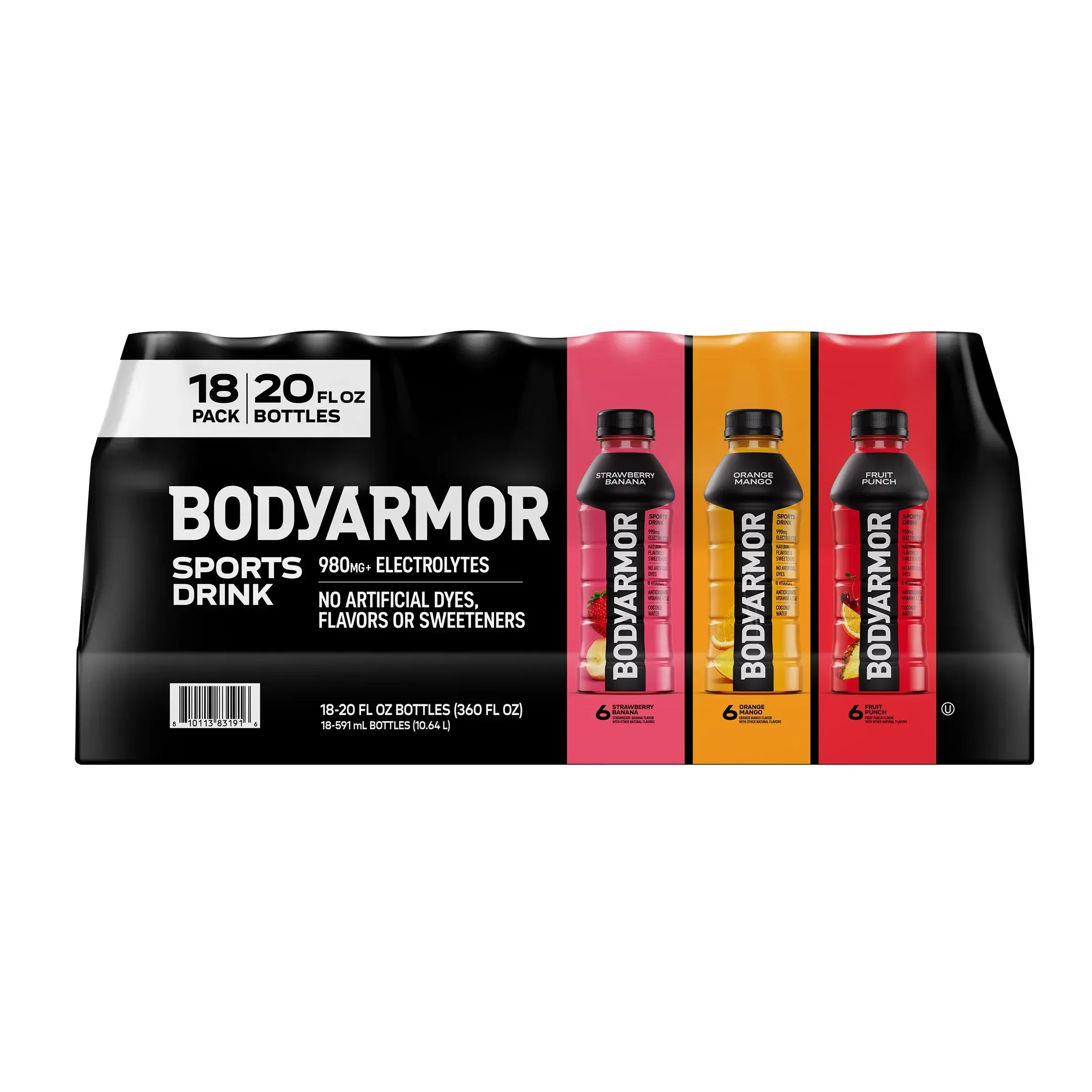 BODYARMOR SuperDrink, Variety Pack, 20 fl oz, 18-count - Image 2