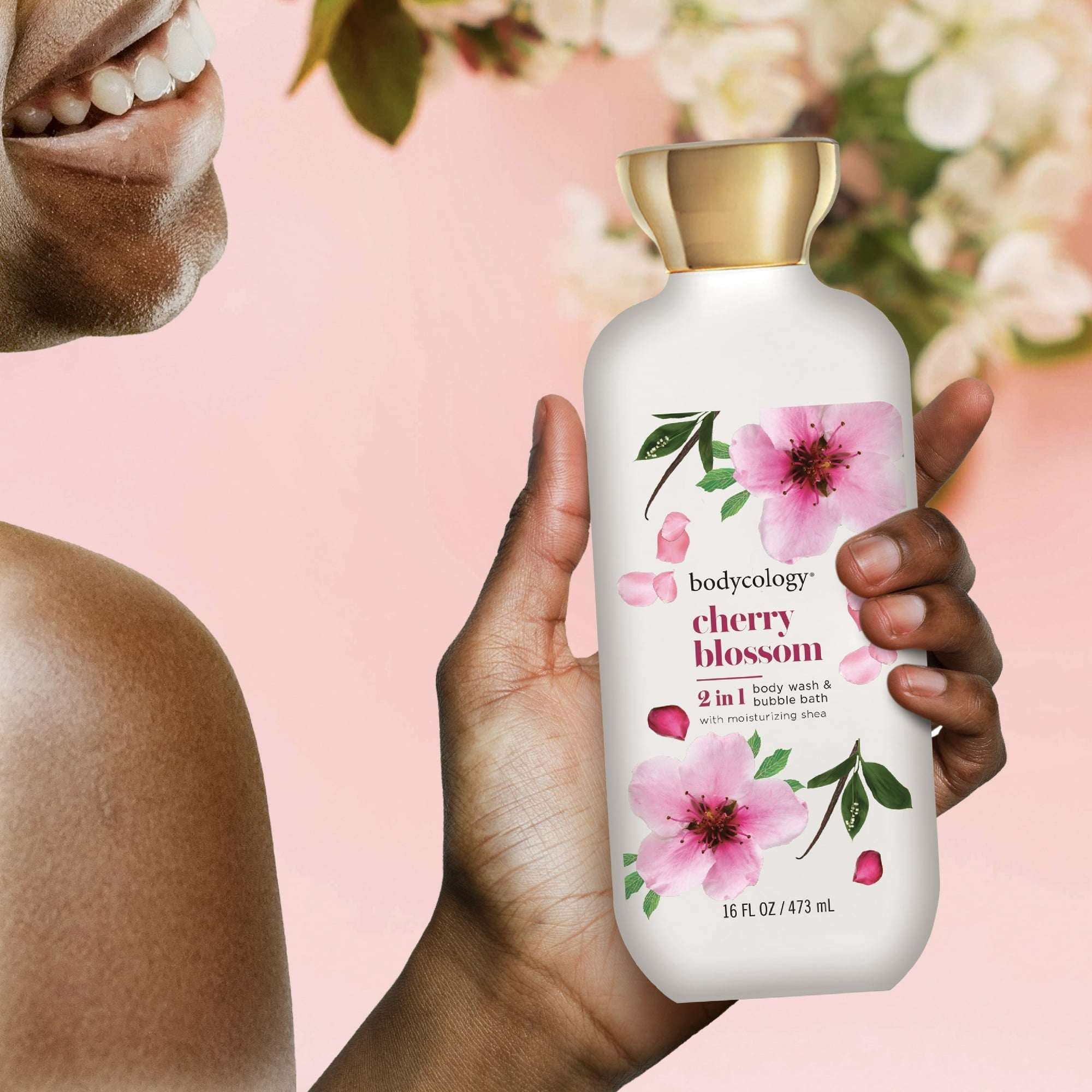 Bodycology Cherry Blossom 2-in-1 Body Wash and Bubble Bath, 16 fl oz - Image 5