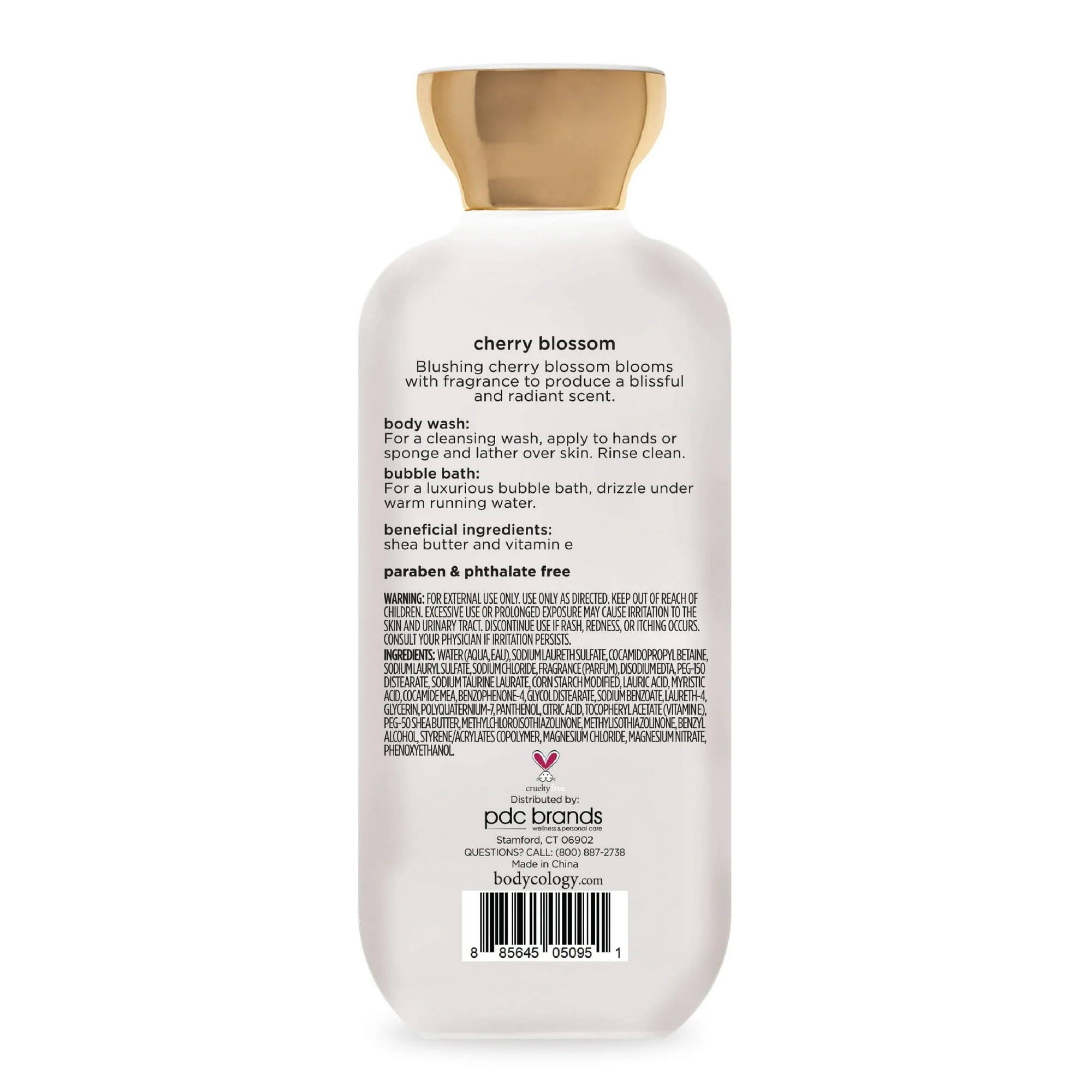 Bodycology Cherry Blossom 2-in-1 Body Wash and Bubble Bath, 16 fl oz - Image 8