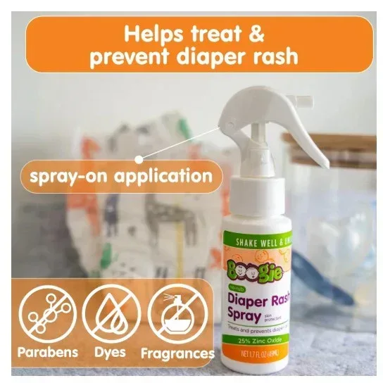 Boogie No-Rub Liquid Diaper Rash Spray with Zinc Oxide, 1.7 fl oz - Image 3