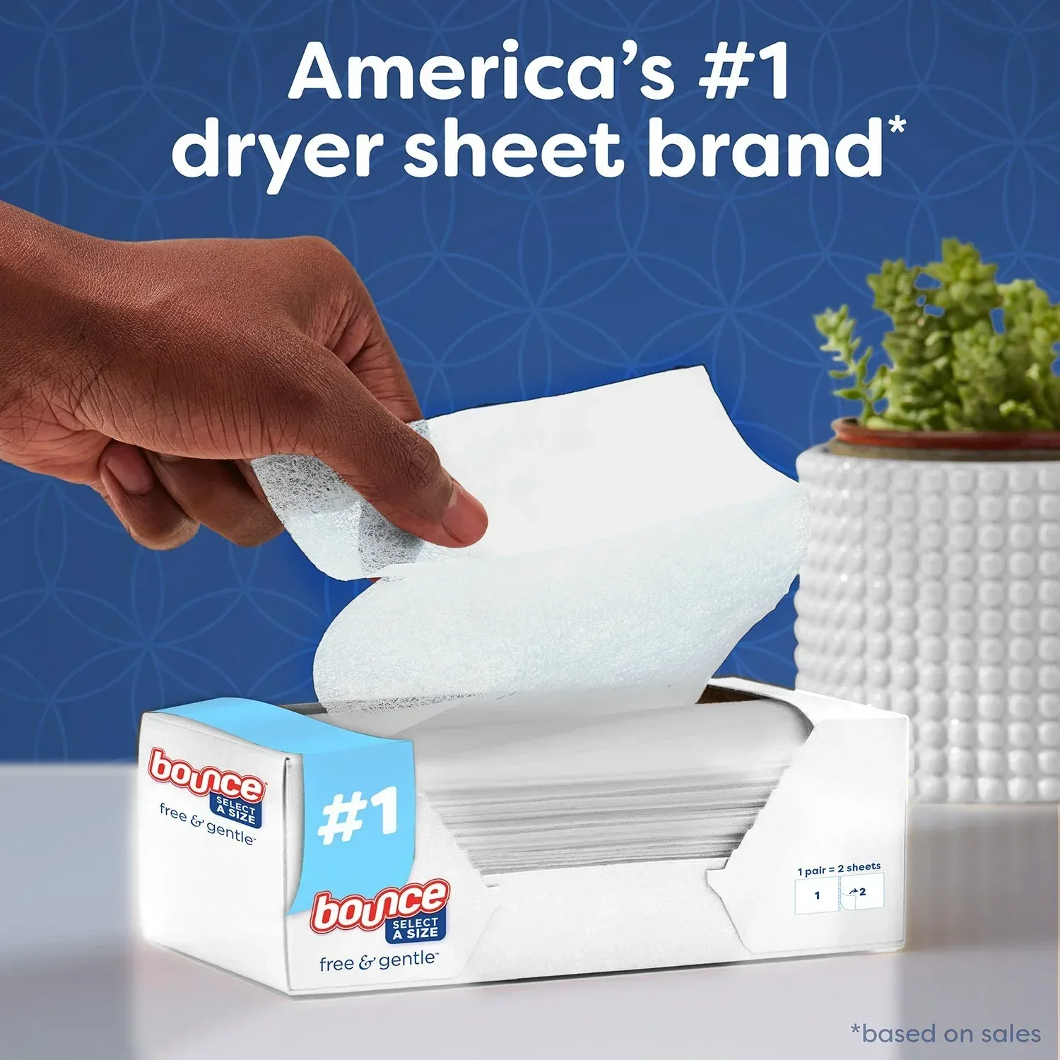Bounce Select a Size Free & Gentle Dryer Sheets, Unscented, 400 ct. - Image 9