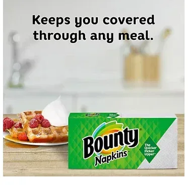 Bounty Paper Napkins, 800 ct. - White - Image 2