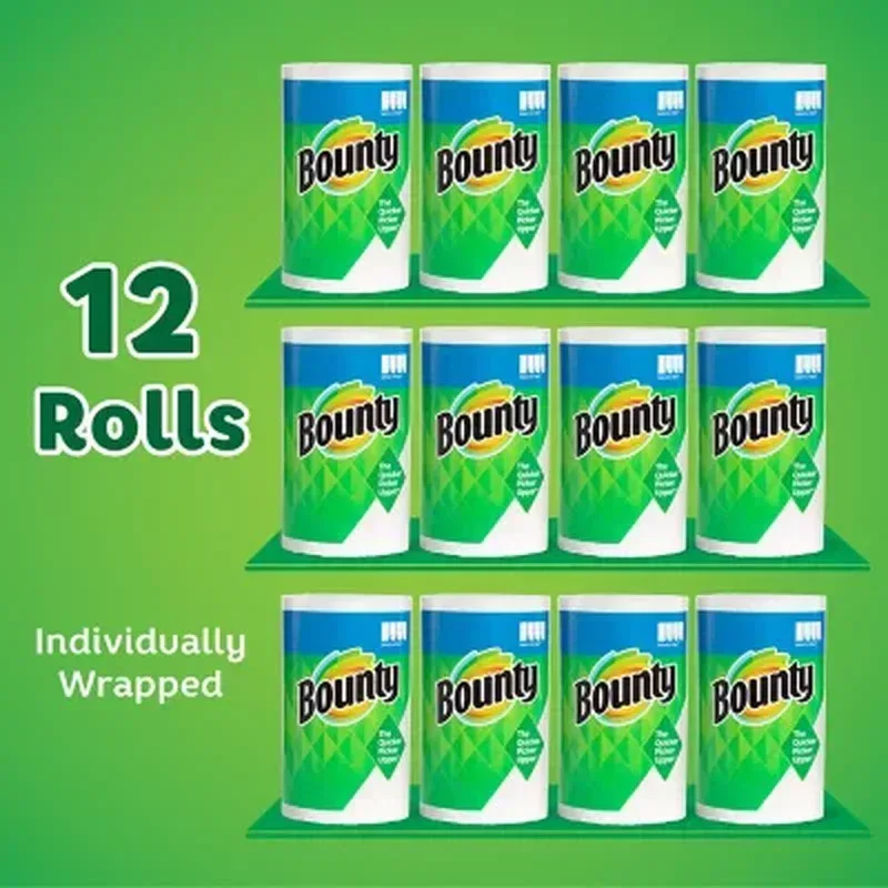 Bounty Select-A-Size Paper Towels, White (105 Sheets/Roll, 12 Rolls) - Image 3
