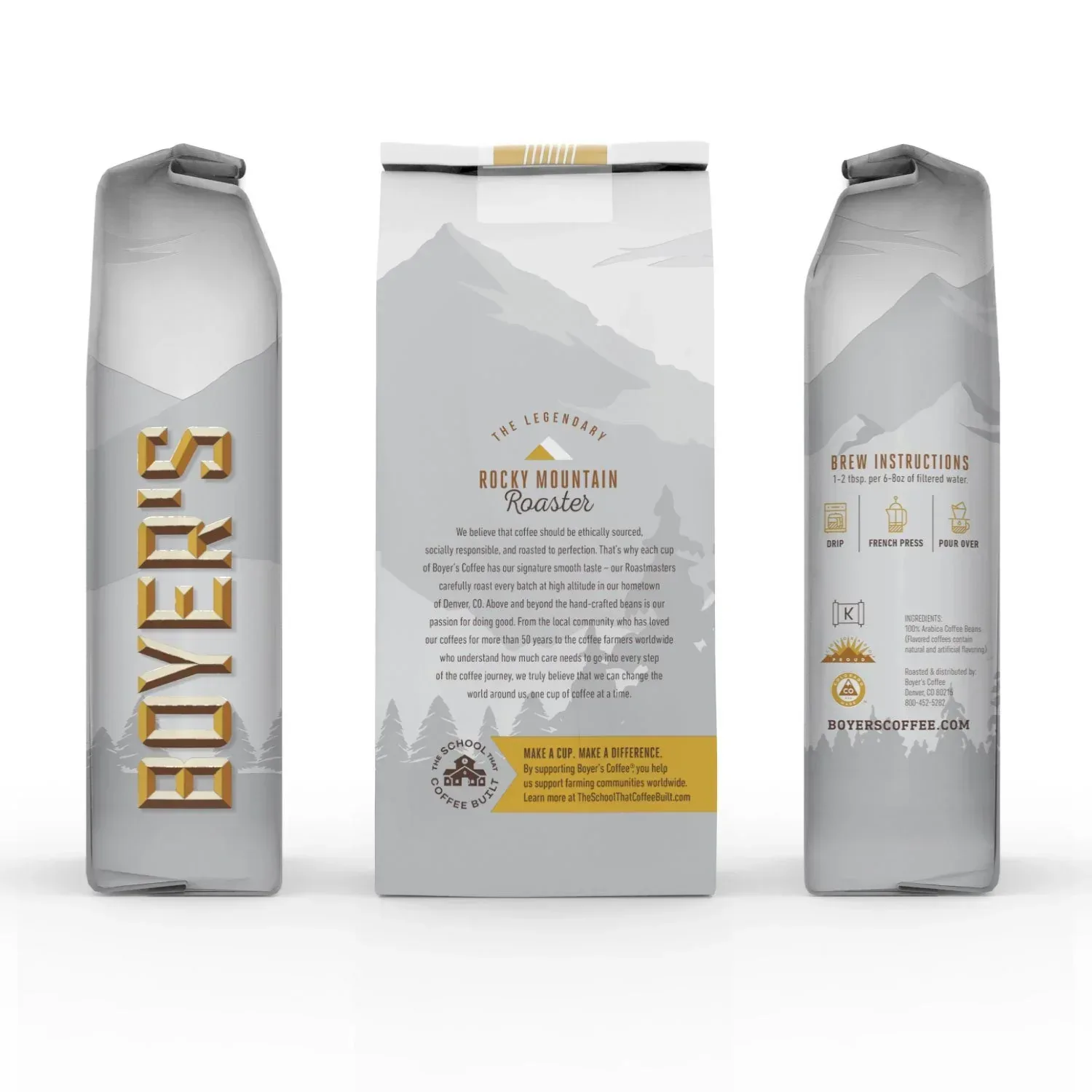 Boyer's Coffee Light Roast Whole Bean, Hazelnut, 36 oz. - Image 2