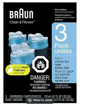 Braun Clean & Renew Cartridges with Lemon Fresh Scent, 3 pk. - Image 2