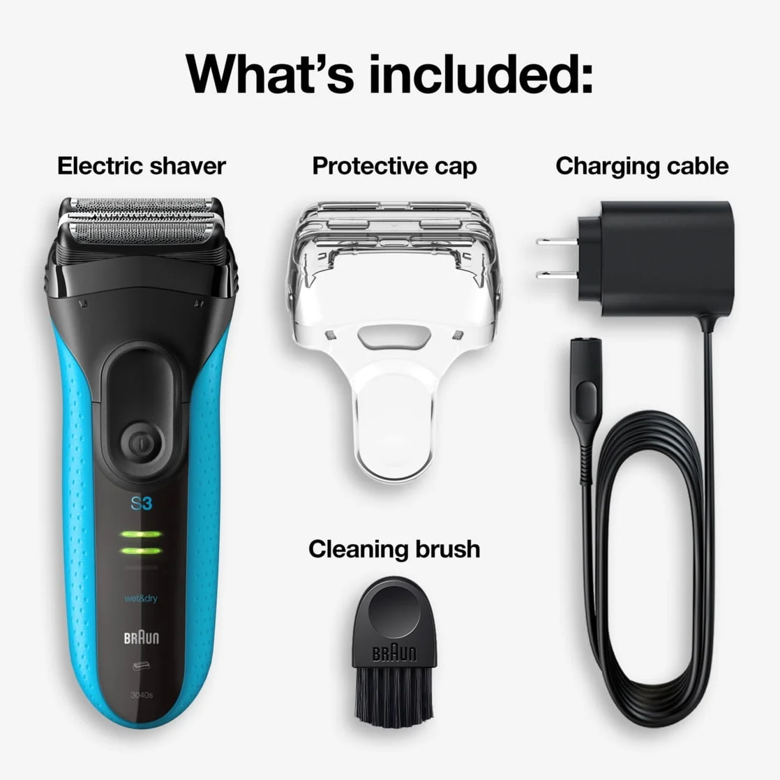 Braun Electric Shaver Series 3, ProSkin 3040s, Wet & Dry with Precision Trimmer - Image 2