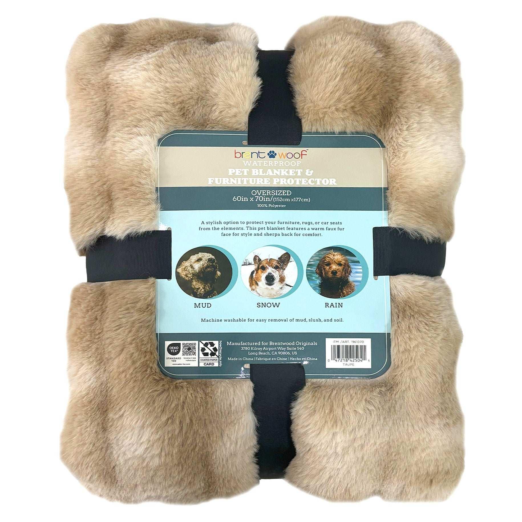 Brentwood Oversized Waterproof Pet Blanket and Furniture Protector, Bubble Fur - Image 4