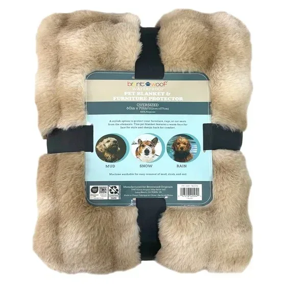 Brentwoof Oversized Waterproof Pet Blanket and Furniture Protector, Bubble Fur - Image 4