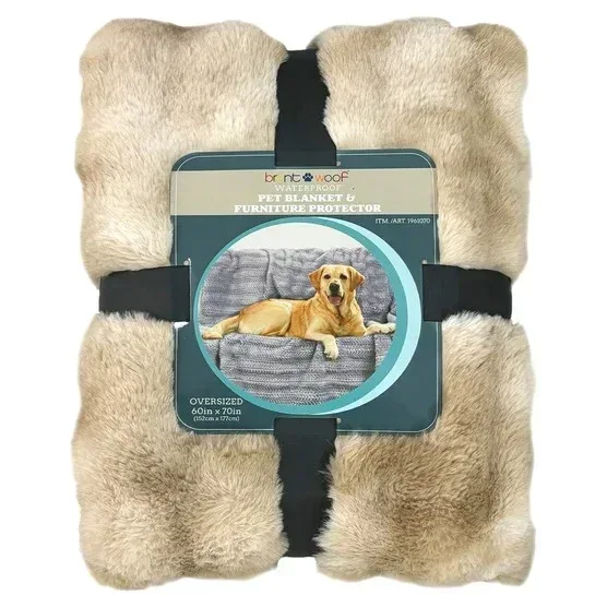 Brentwoof Oversized Waterproof Pet Blanket and Furniture Protector, Bubble Fur - Image 5