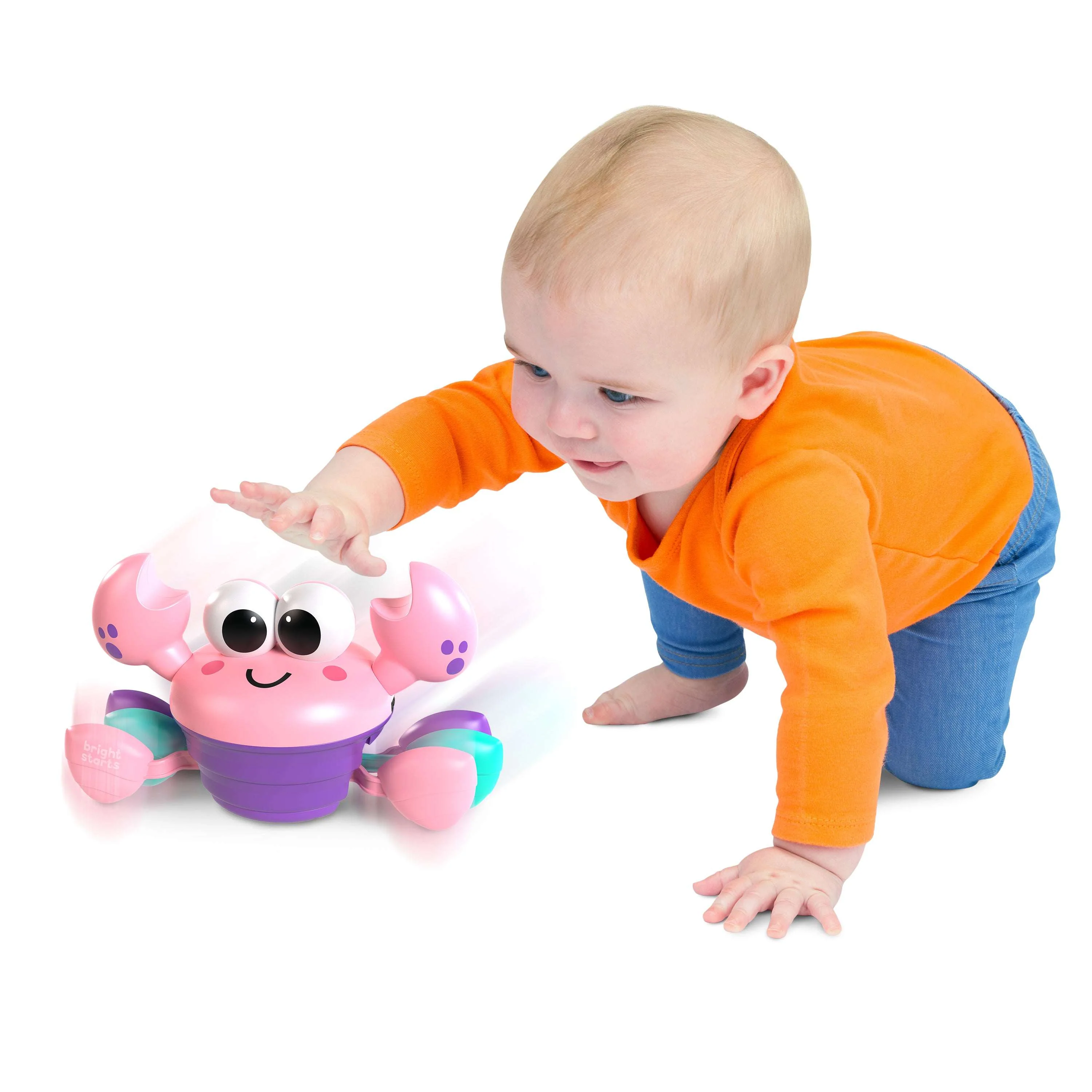 Bright Starts Rockin’ Crawling Crab - Pink - Image 4