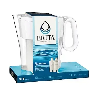 Brita Large 10 Cup Wave BPA Free Water Pitcher with 2 Filters - Image 2