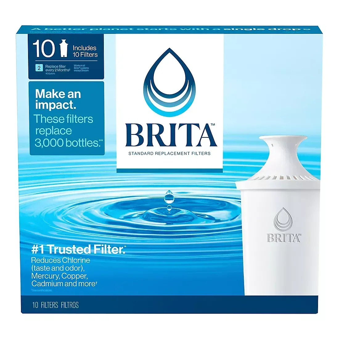 Brita Standard Water Filters, 10 pk.