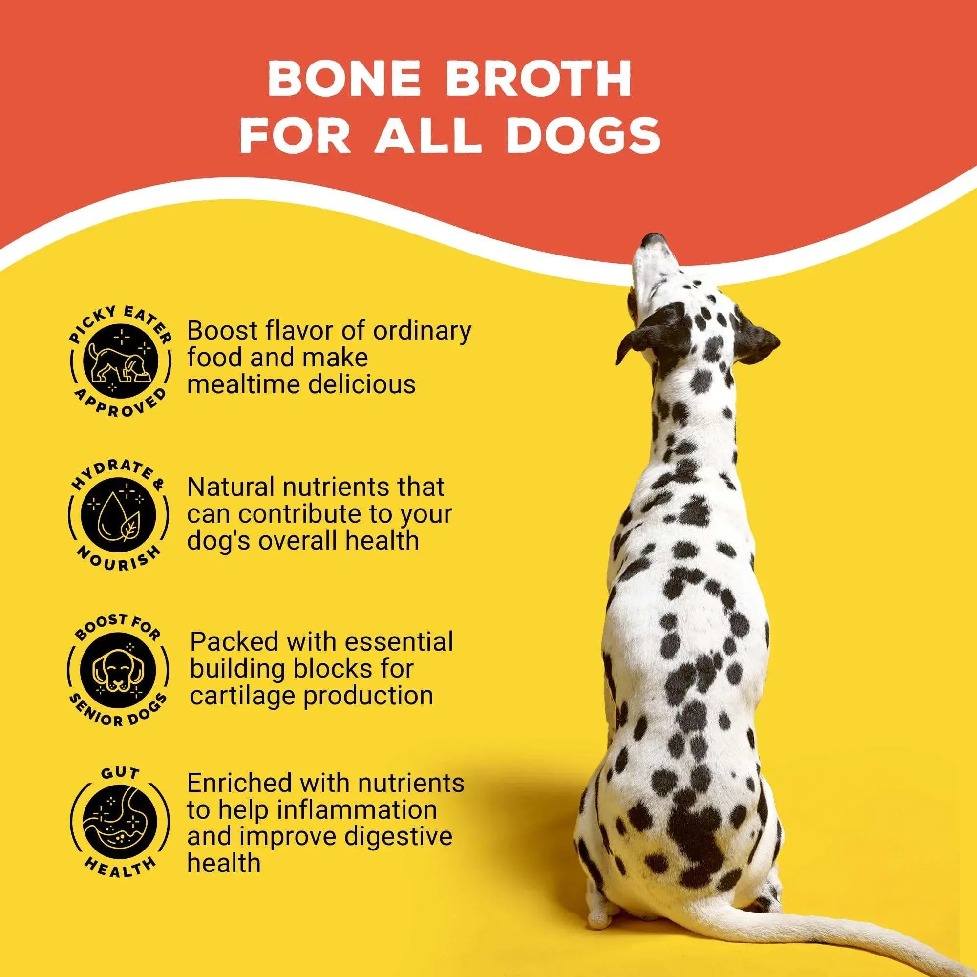 Brutus Bone Broth Probiotic Meal Toppers for Dogs Mega Pack (Pork) - Pet Food Topper - Bone Broth Powder Fortified - Pet Safe Human Grade Dog Food Topper - Makes Up to 130 Liquid Oz - Image 6