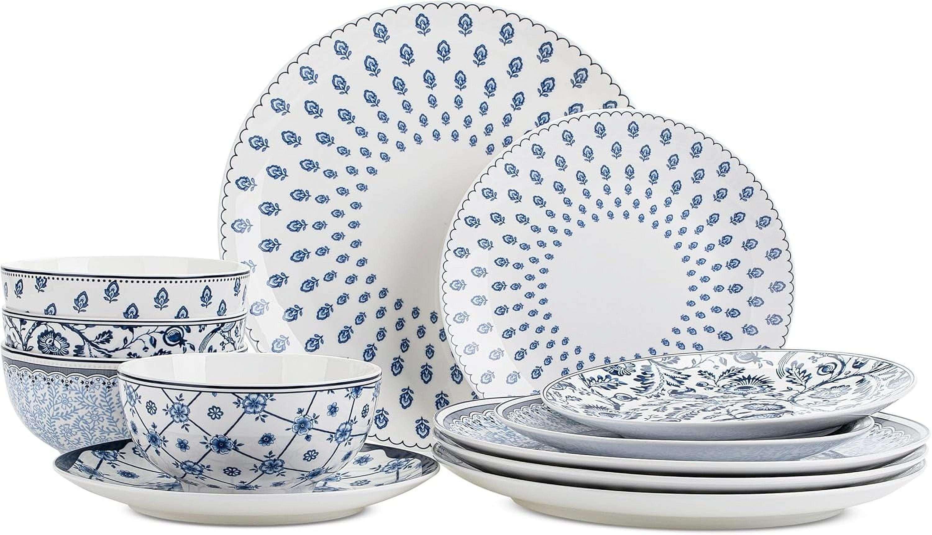 BTaT- Dinnerware Sets for 4, 12 pcs, Ceramic Dinnerware Sets - Image 7