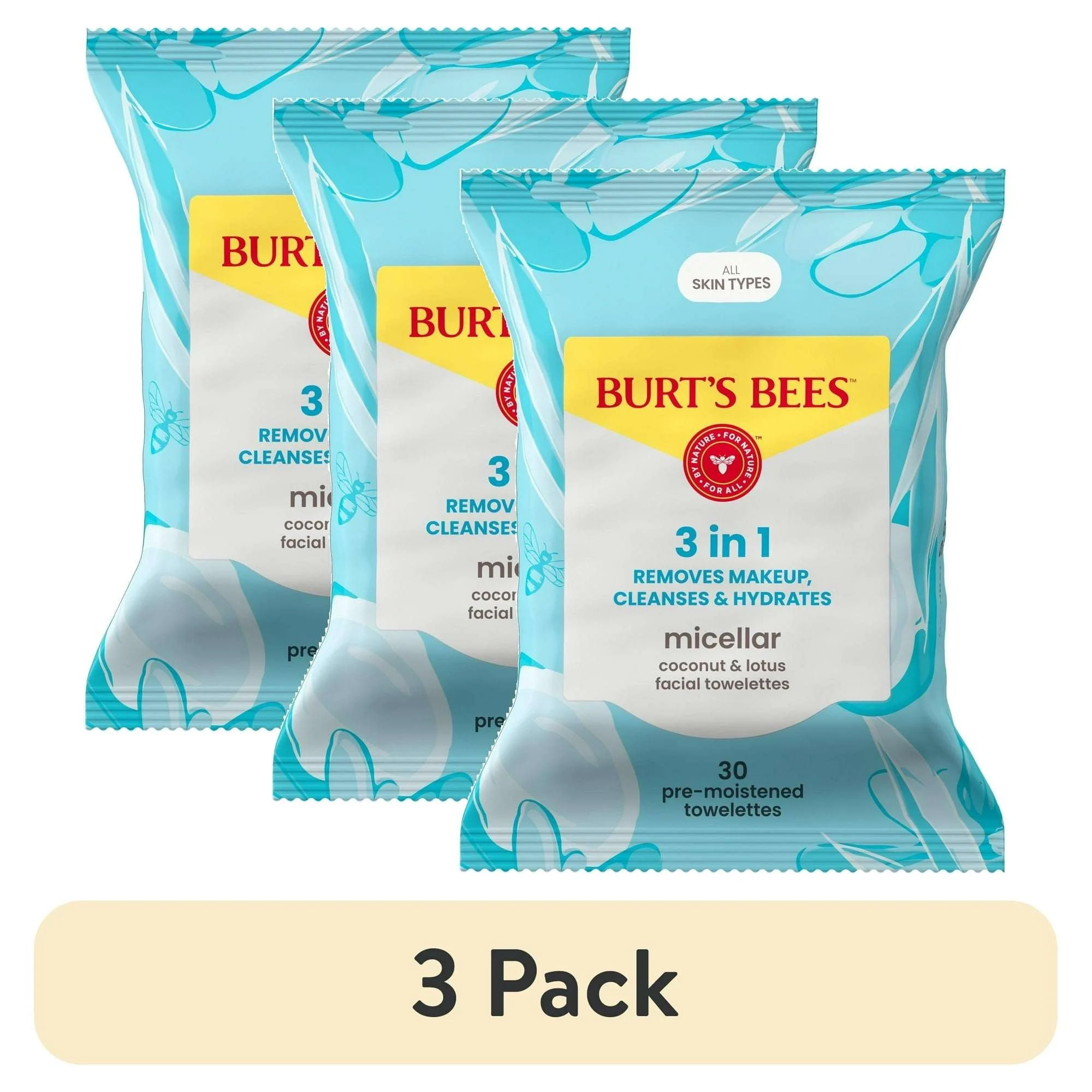 Burt's Bees Micellar Coconut and Lotus Facial Towelettes, 30 Count - Image 10