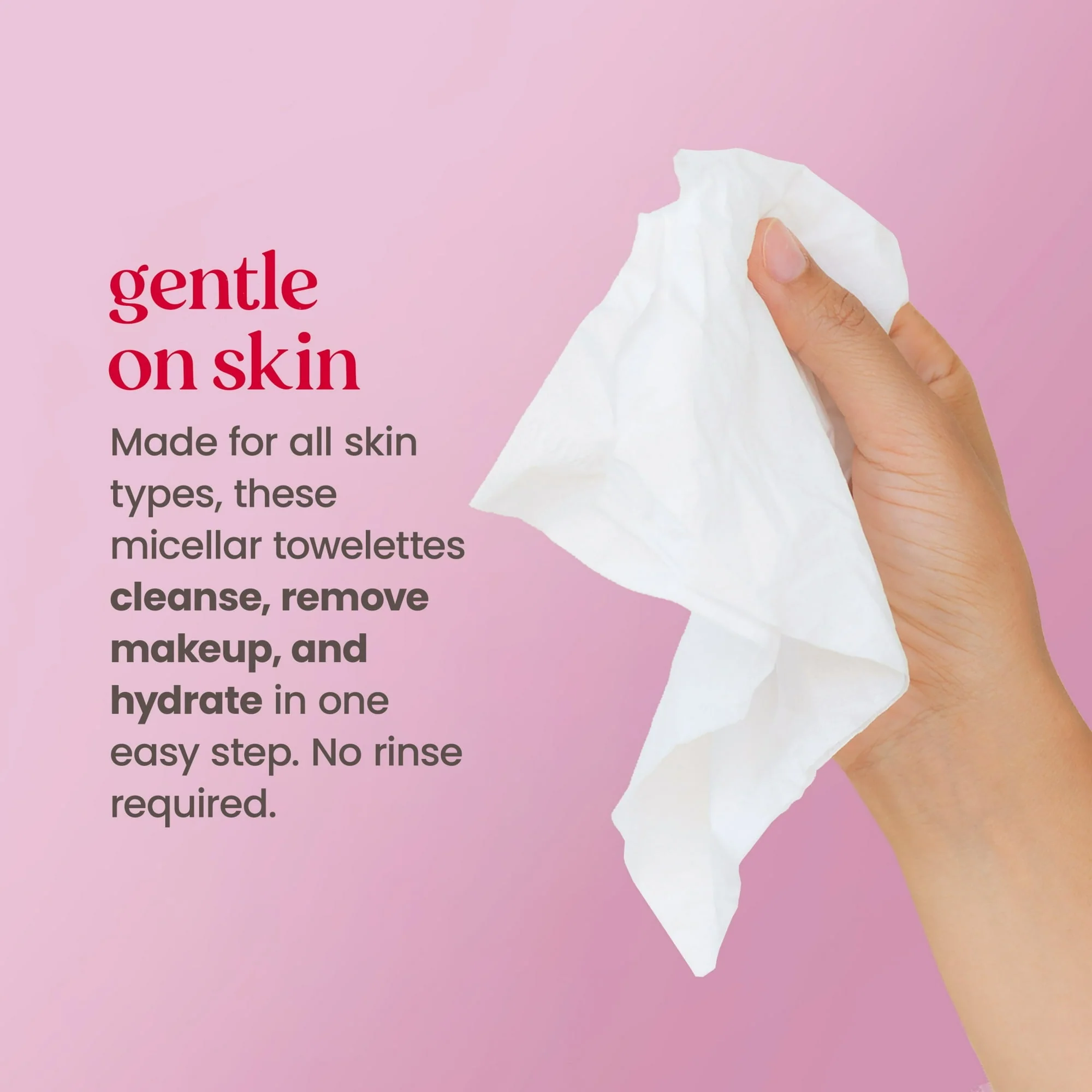 Burt's Bees Micellar Facial Towelettes With Rose Water, 30 ct. Package - Image 3