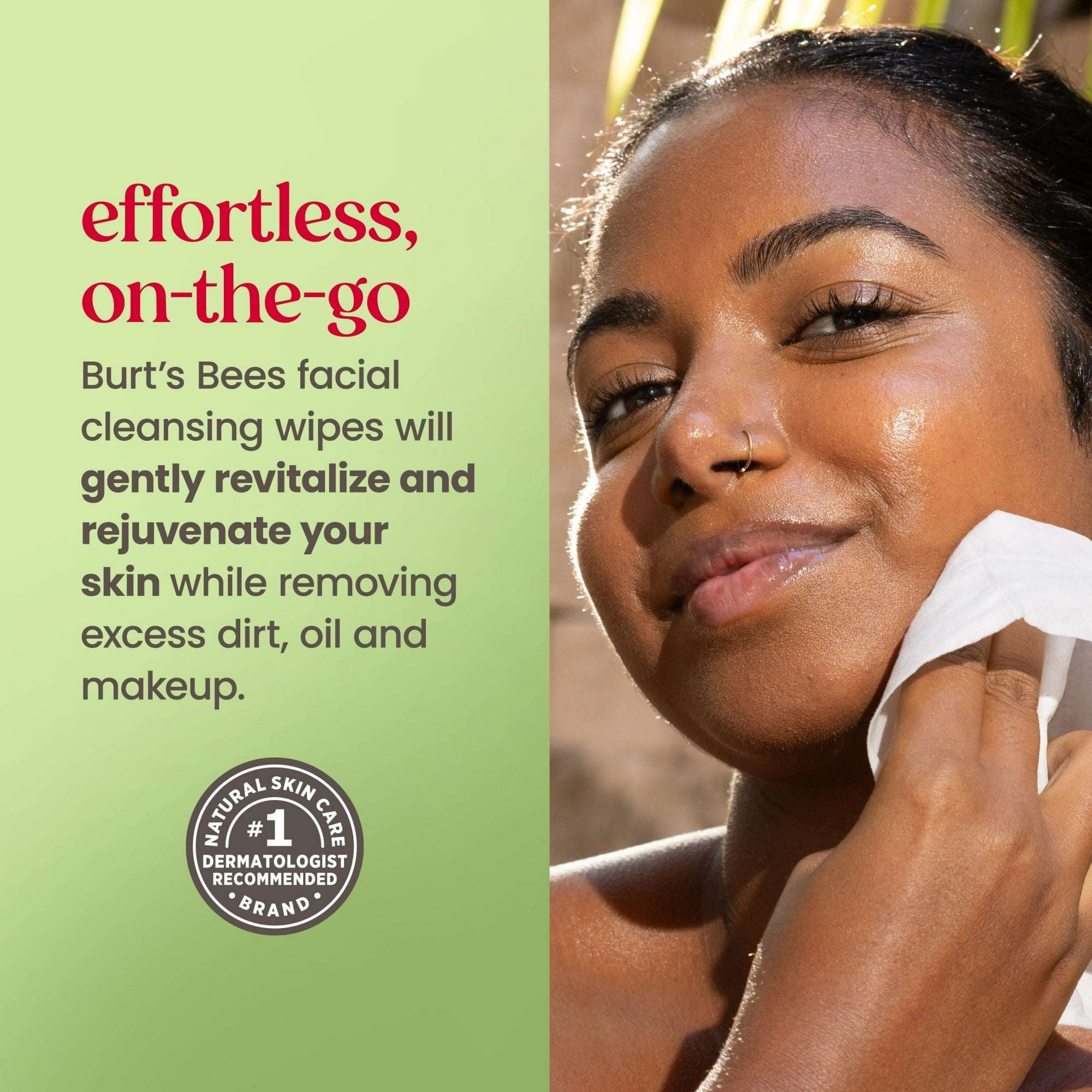 Burt's Bees Soothing Fragrance Free Facial Towelettes, 30 ct. Pack - Image 6