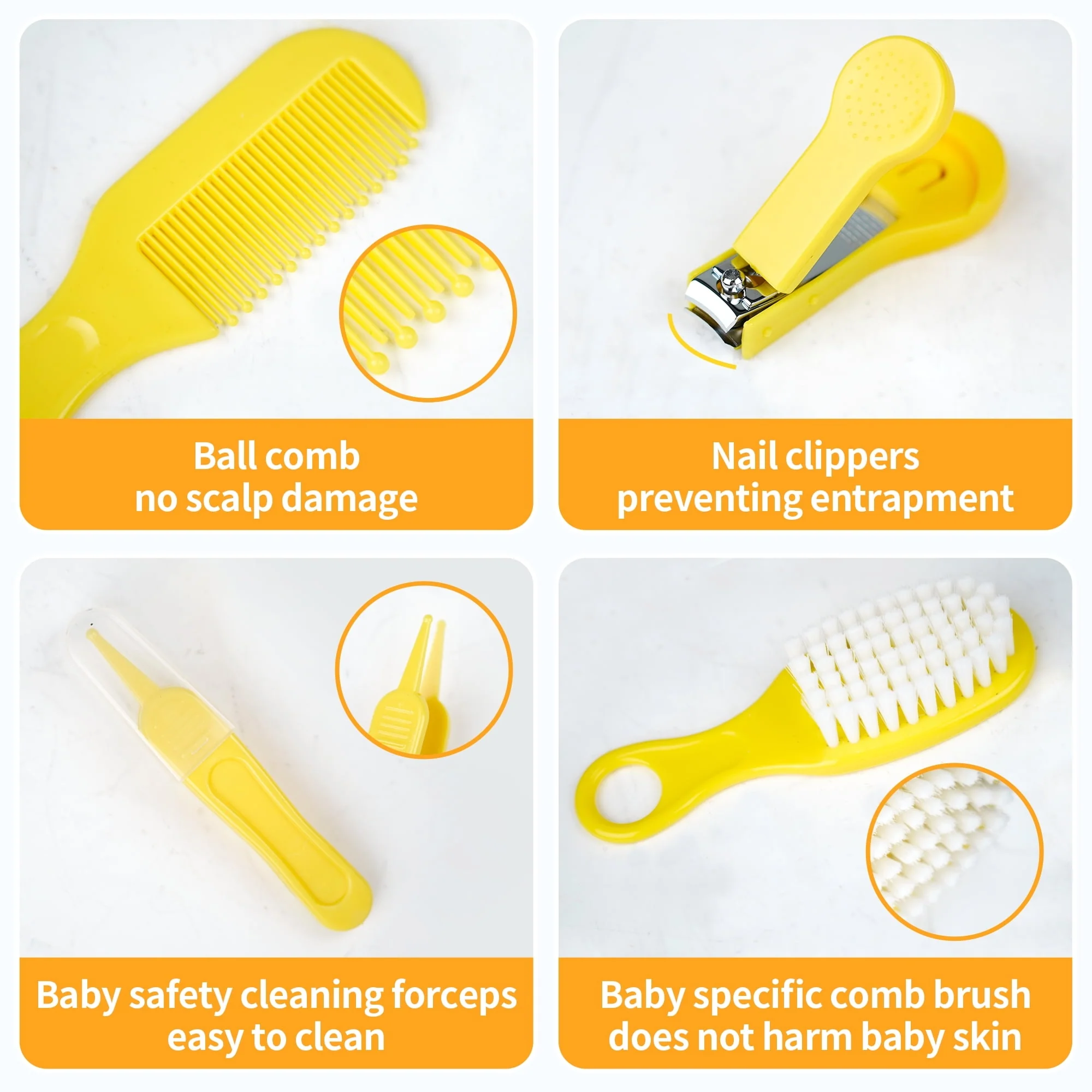 BUSATIA 10 in 1 Baby Healthcare and Grooming Kit,Safety Newborn Nursery Care Set, with Hair Brush Comb,Nail Clipper,Thermometer,Pacifier Clip,Nasal Aspirator for Newborn Infant Baby - Image 16