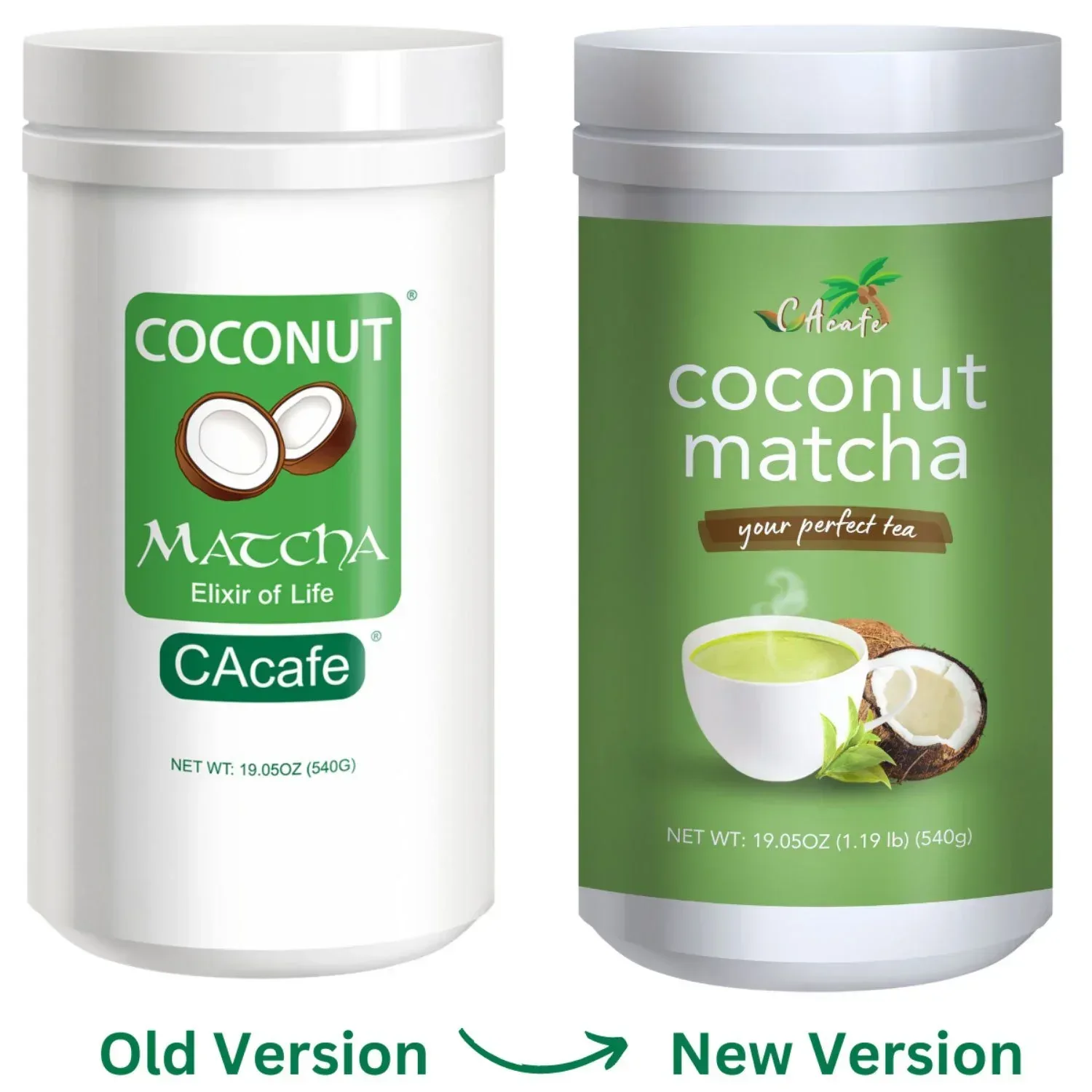 Cacafe Coconut Matcha (19.05 Oz.) - Image 2