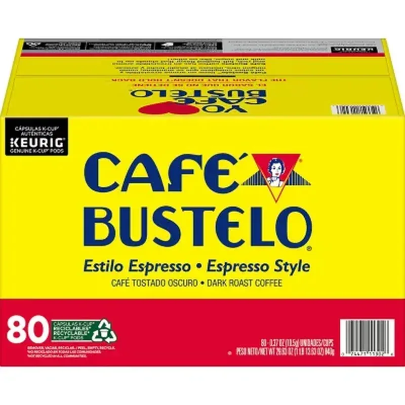 CafŽ Bustelo Coffee Espresso Style K-Cups, Dark Roast (80 Ct.) - Image 2