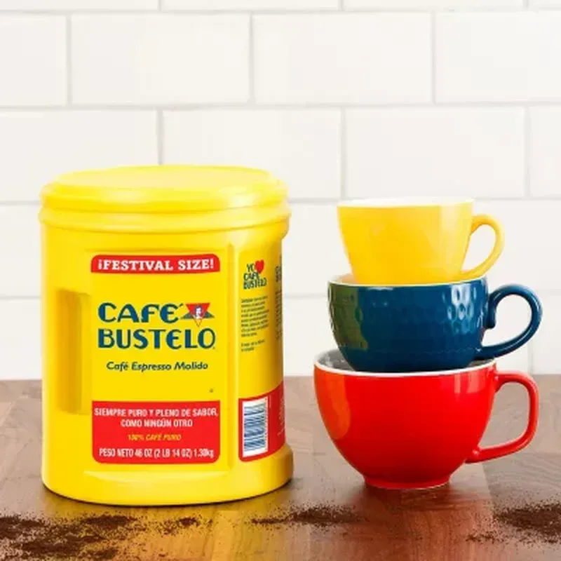 CafŽ Bustelo Festival Size Dark Roast Ground Coffee, Espresso (46 Oz.) - Image 4