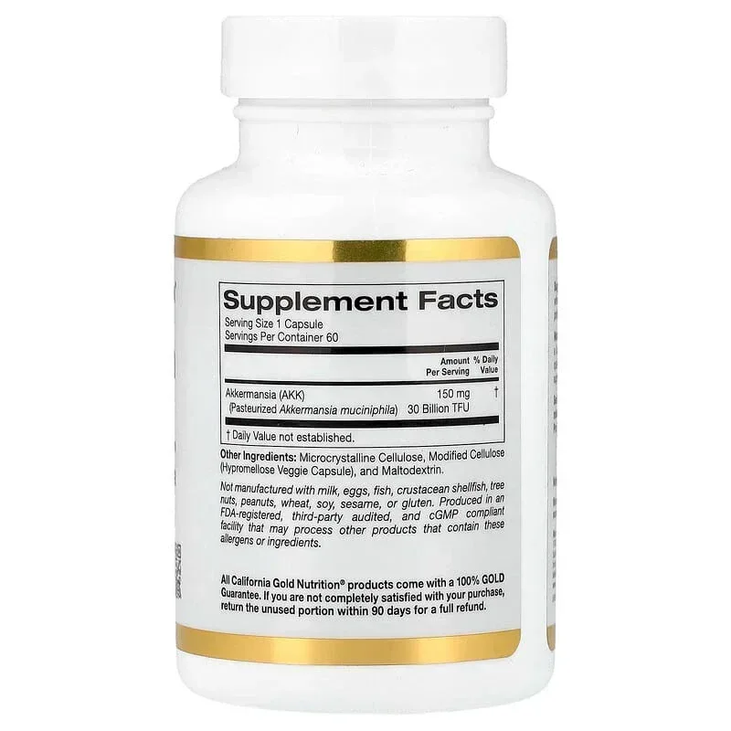 California Gold Nutrition, Akkermansia 30B, 60 Veggie Capsules - Image 2
