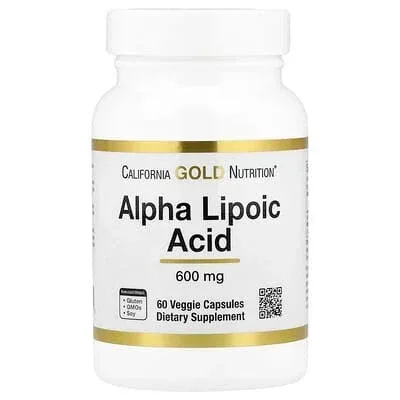 California Gold Nutrition, Alpha Lipoic Acid, 600 mg, 120 Veggie Capsules - Image 6
