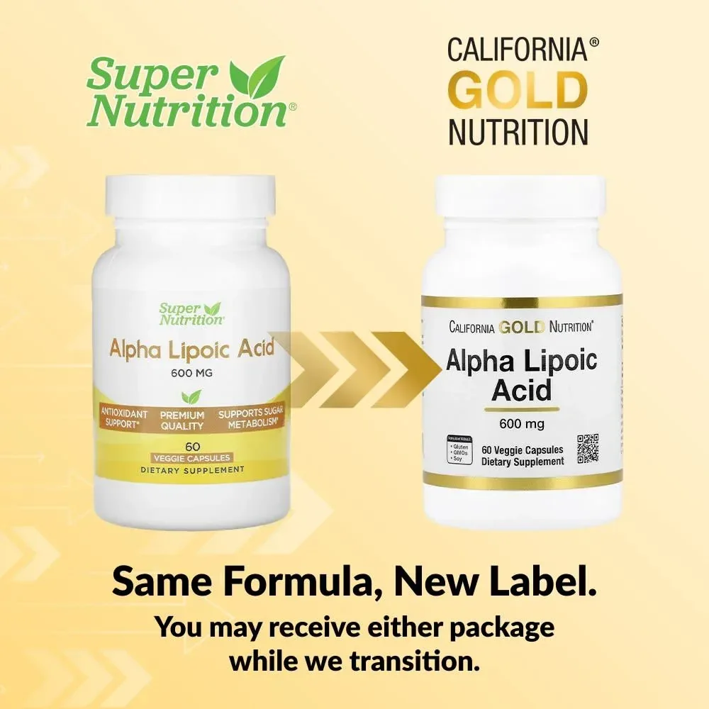 California Gold Nutrition, Alpha Lipoic Acid, 600 mg, 120 Veggie Capsules - Image 9