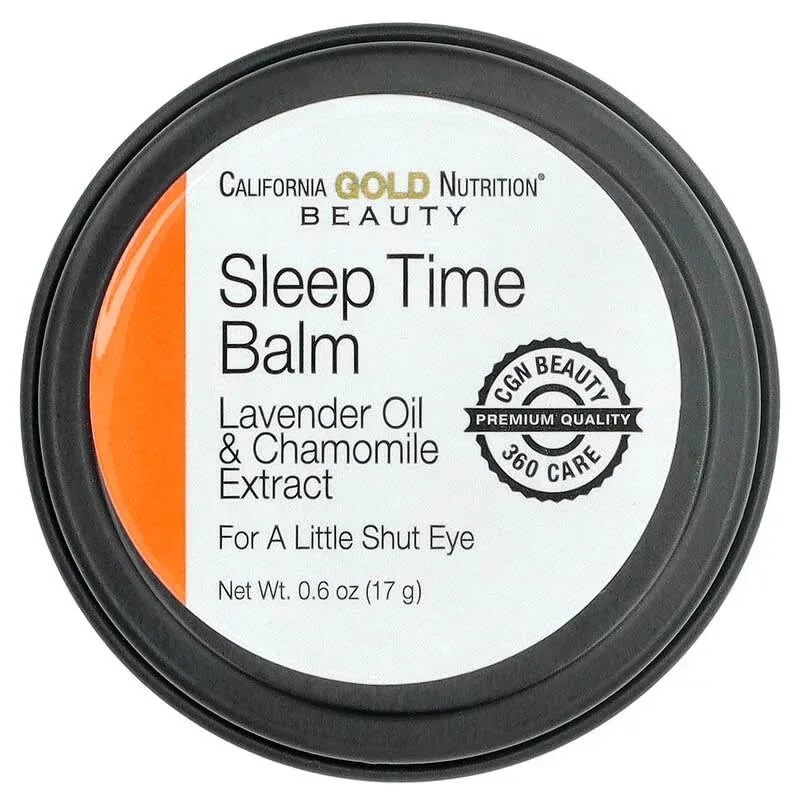 California Gold Nutrition, Beauty, Sleep Time Balm, Lavender & Chamomile, 0.6 oz (17 g)