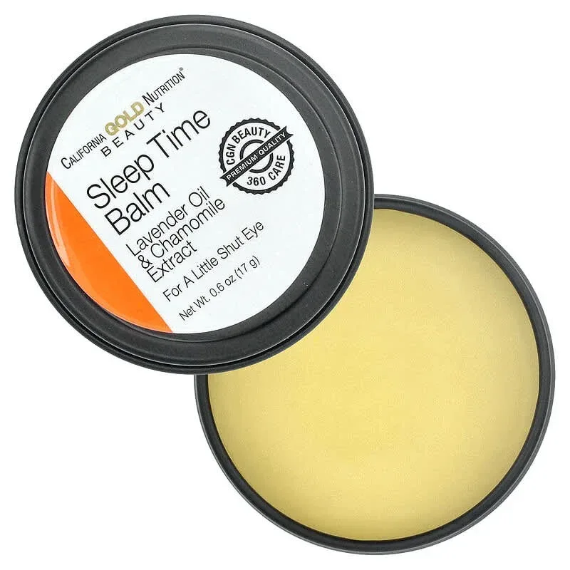 California Gold Nutrition, Beauty, Sleep Time Balm, Lavender & Chamomile, 0.6 oz (17 g) - Image 4
