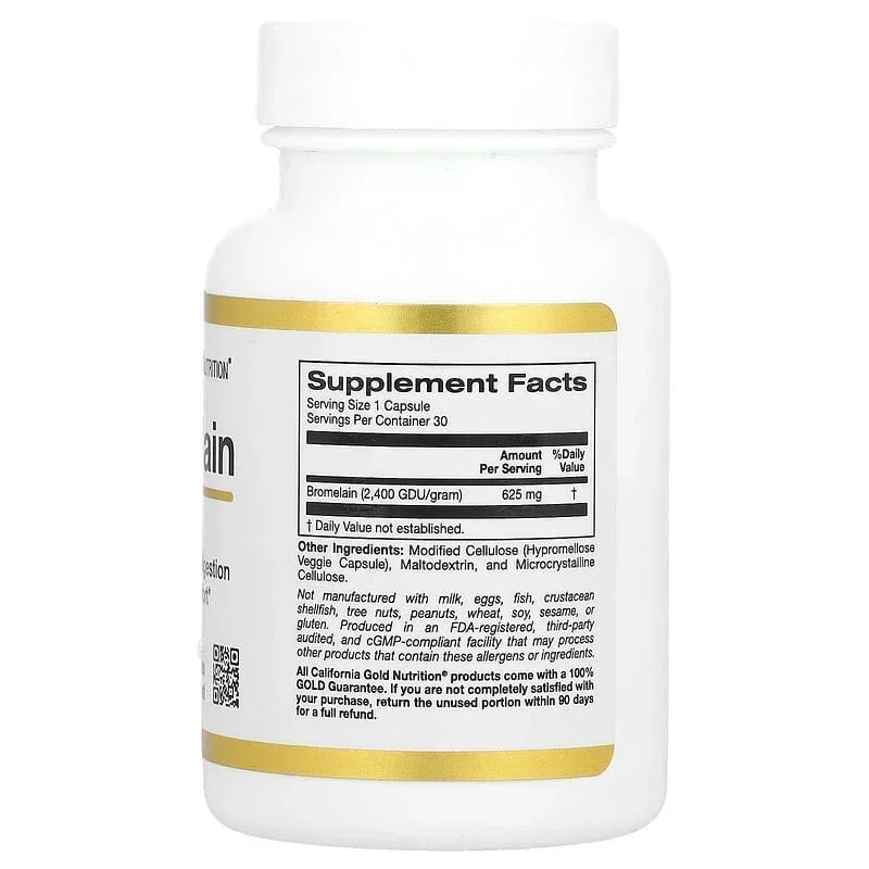 California Gold Nutrition, Bromelain, 625 mg - Image 2