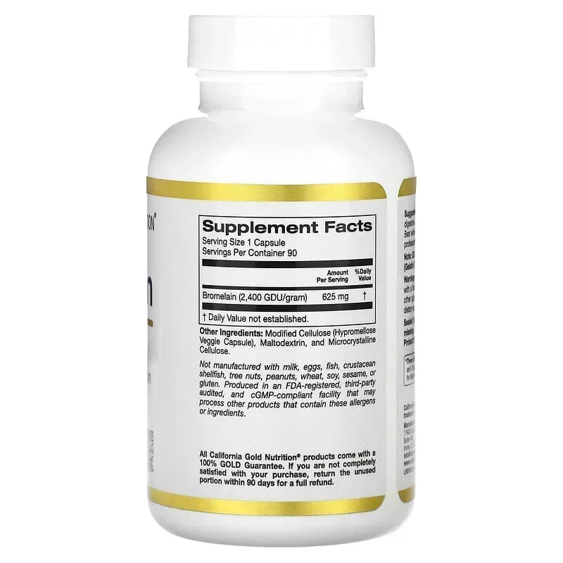 California Gold Nutrition, Bromelain, 625 mg - Image 7