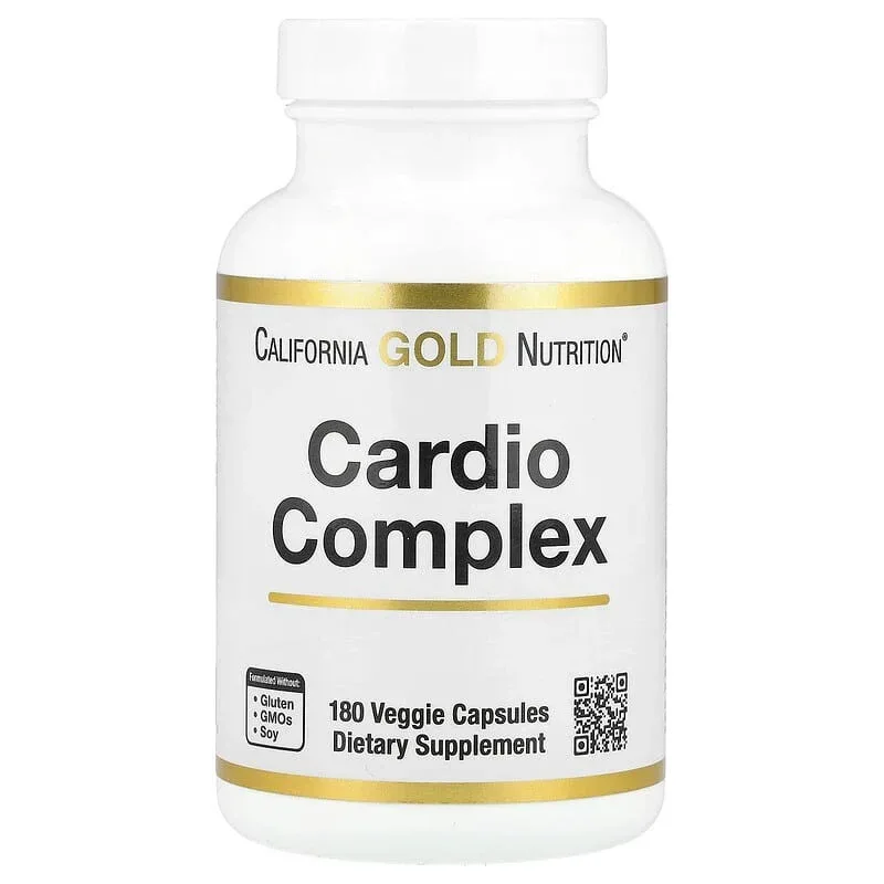 California Gold Nutrition, Cardio Complex with CardioAmino Blend, CardioPhyto Blend and Coenzyme Q10, 180 Veggie Capsules